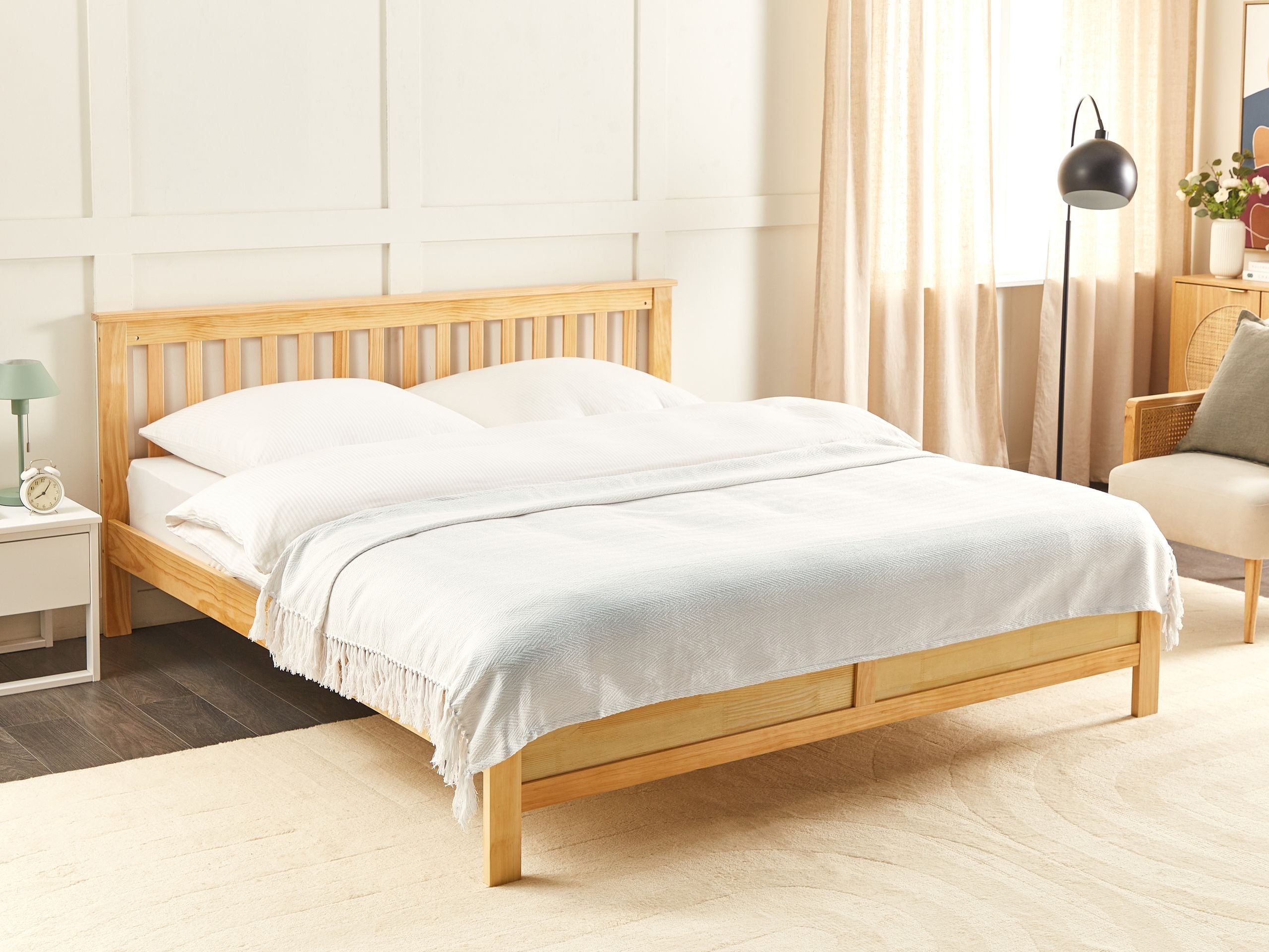 Pläd AMPARA Bomull 220 x 240 cm Off-White
