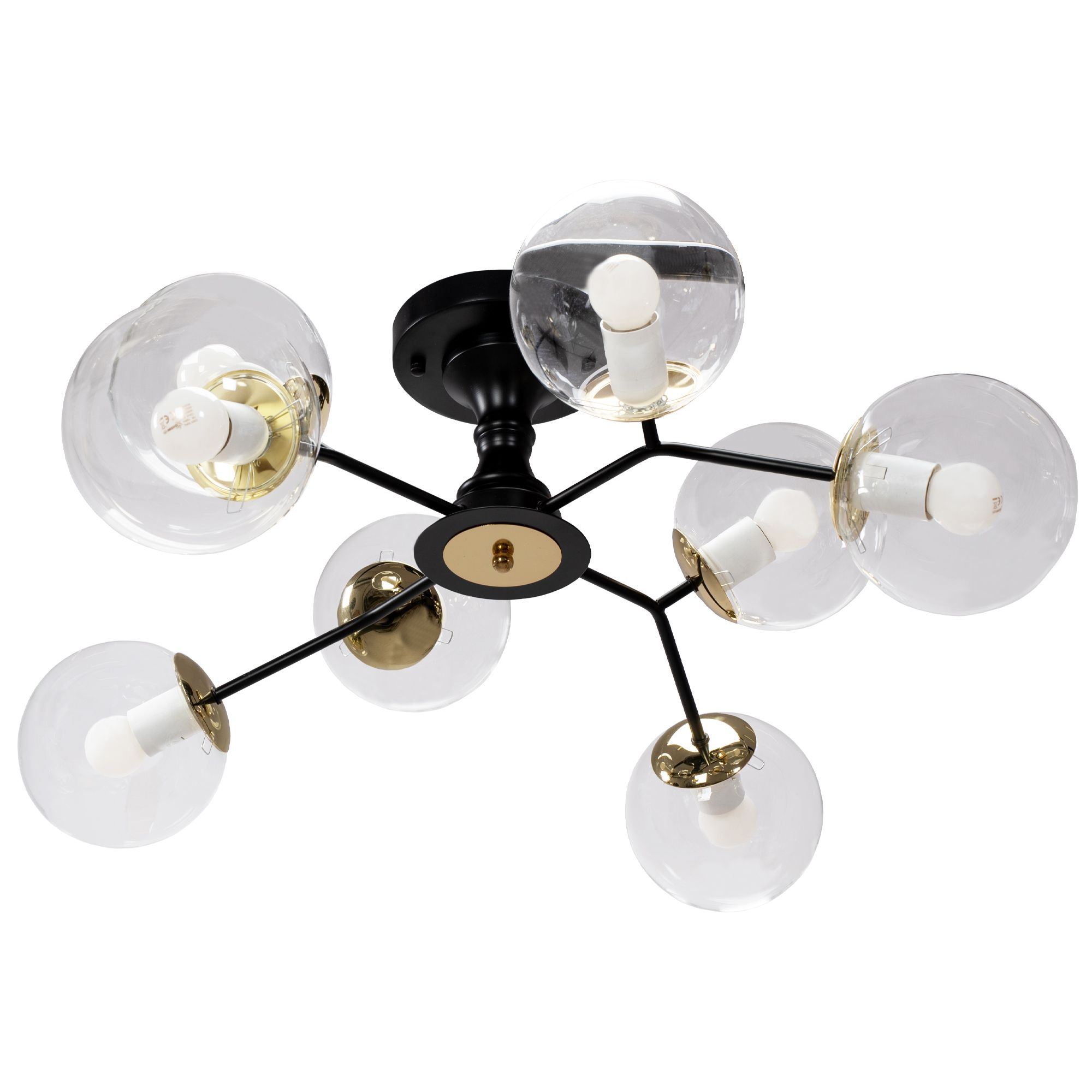 TOOLIGHT taklampa APP1135-8C Svart/Guld 64x64x18cm