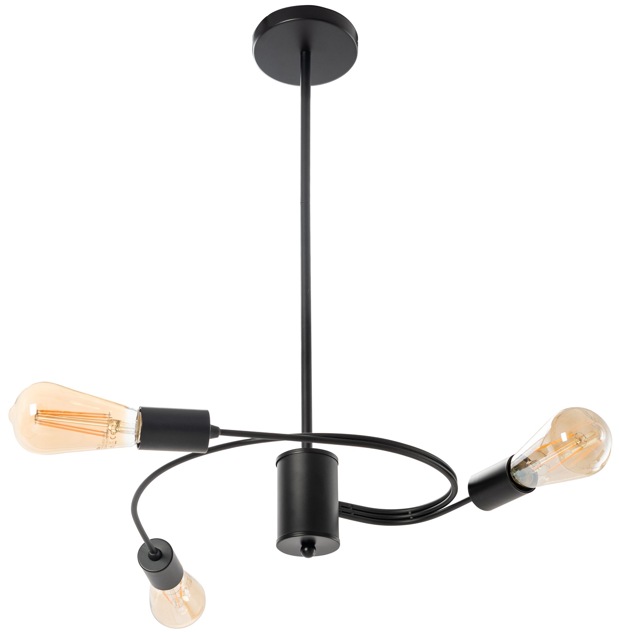 TOOLIGHT taklampa hängande APP740-3CP svart, 38x38x73cm