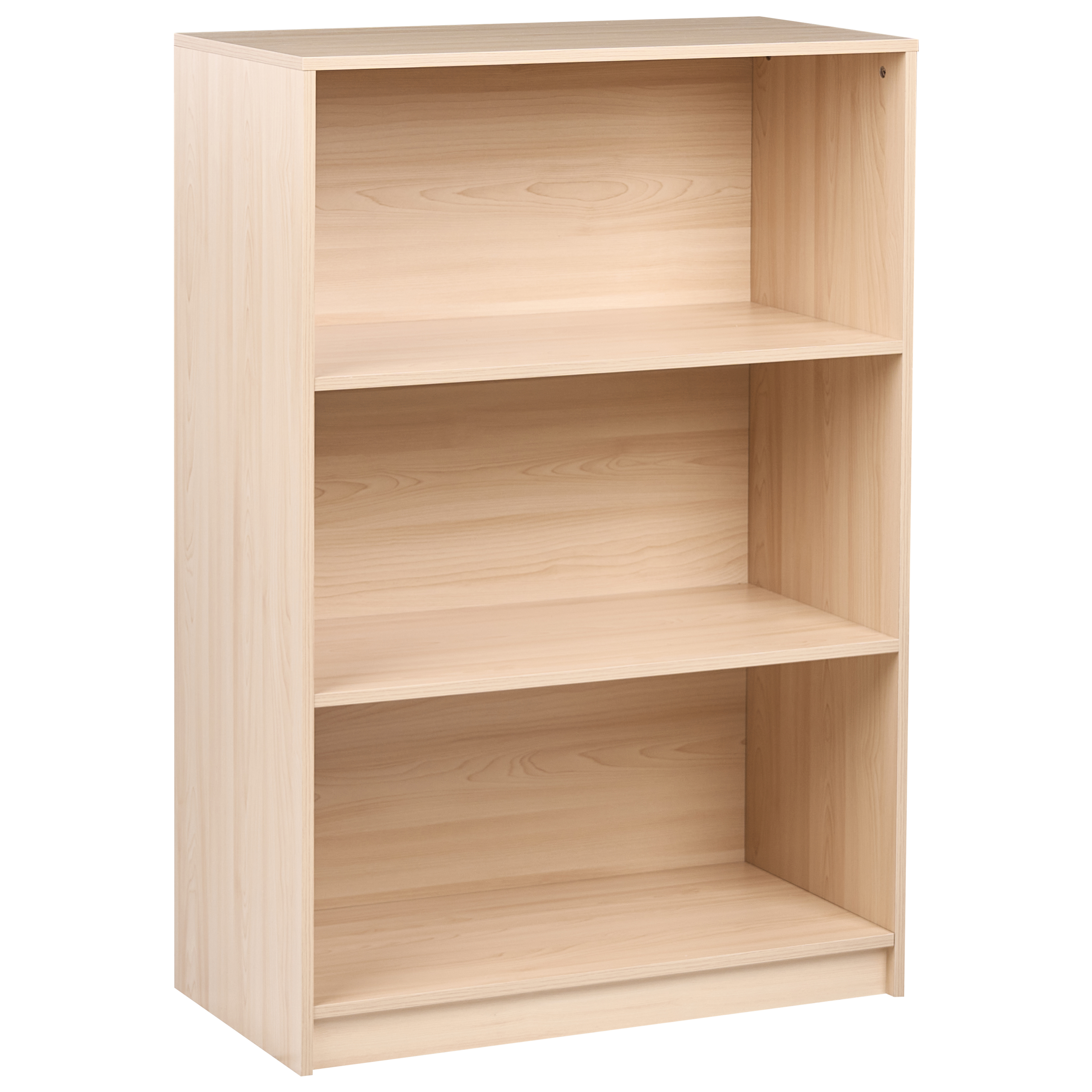 Bokhylla med 3 hyllor ZEHNA 117 cm Ljusbrun