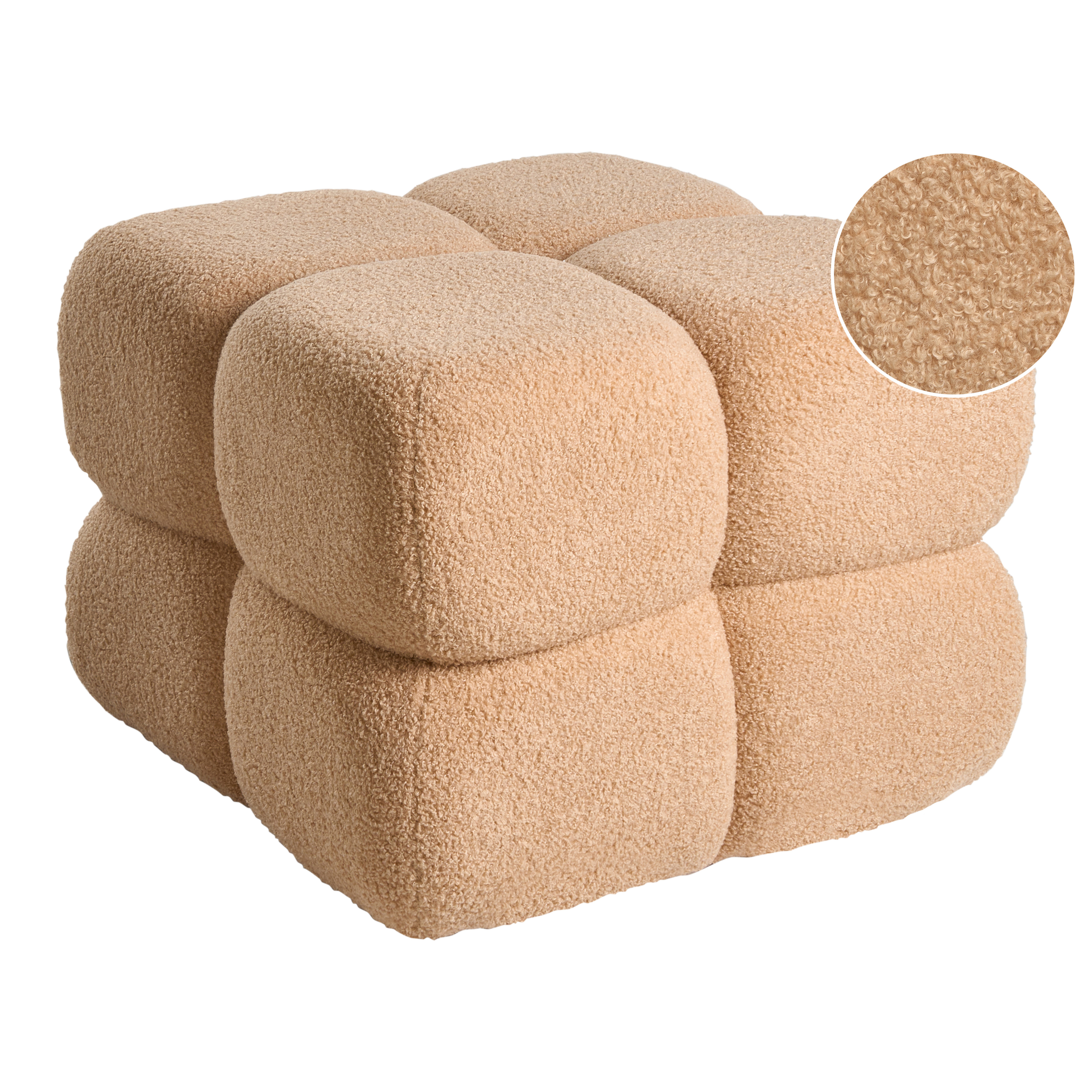 Sittpuff CALIENTE Bouclé Beige