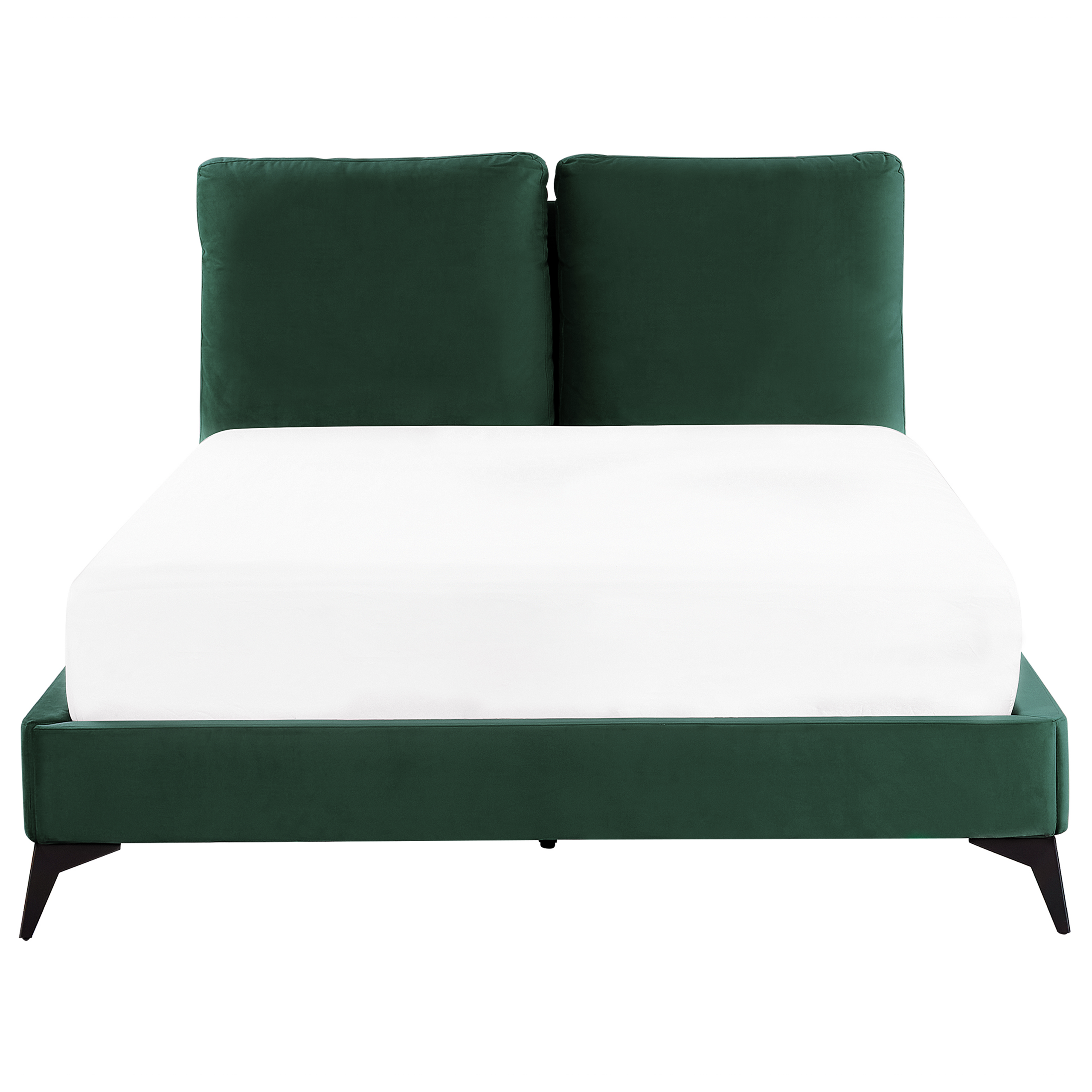 Säng med lamellram Sammet MELLE 140 x 200 cm Smaragdgrön