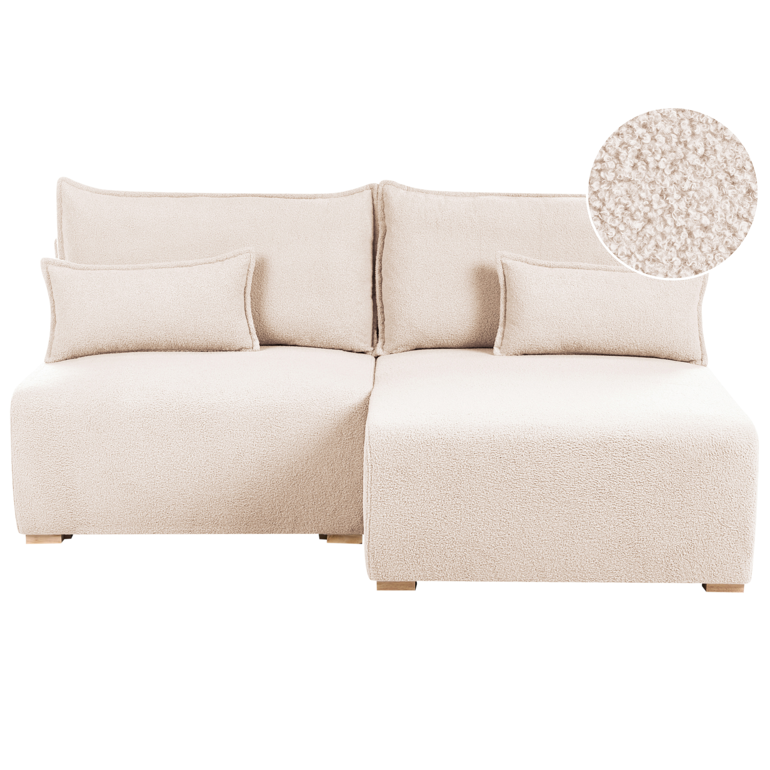 Modulär hörnsoffa NERBO Bouclé Beige Vänstervänd
