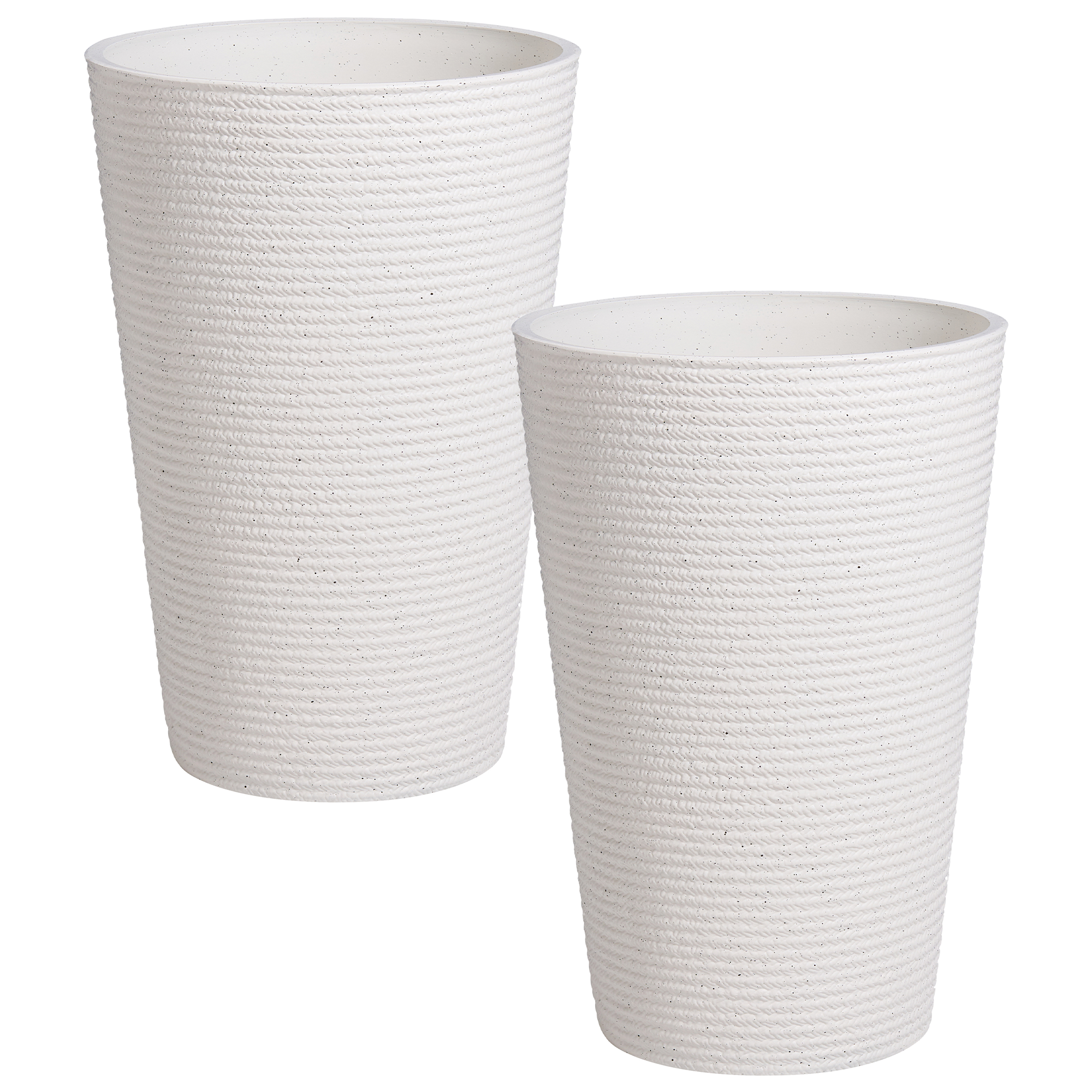 Set med 2 växtkrukor MEUM 35 cm Vit