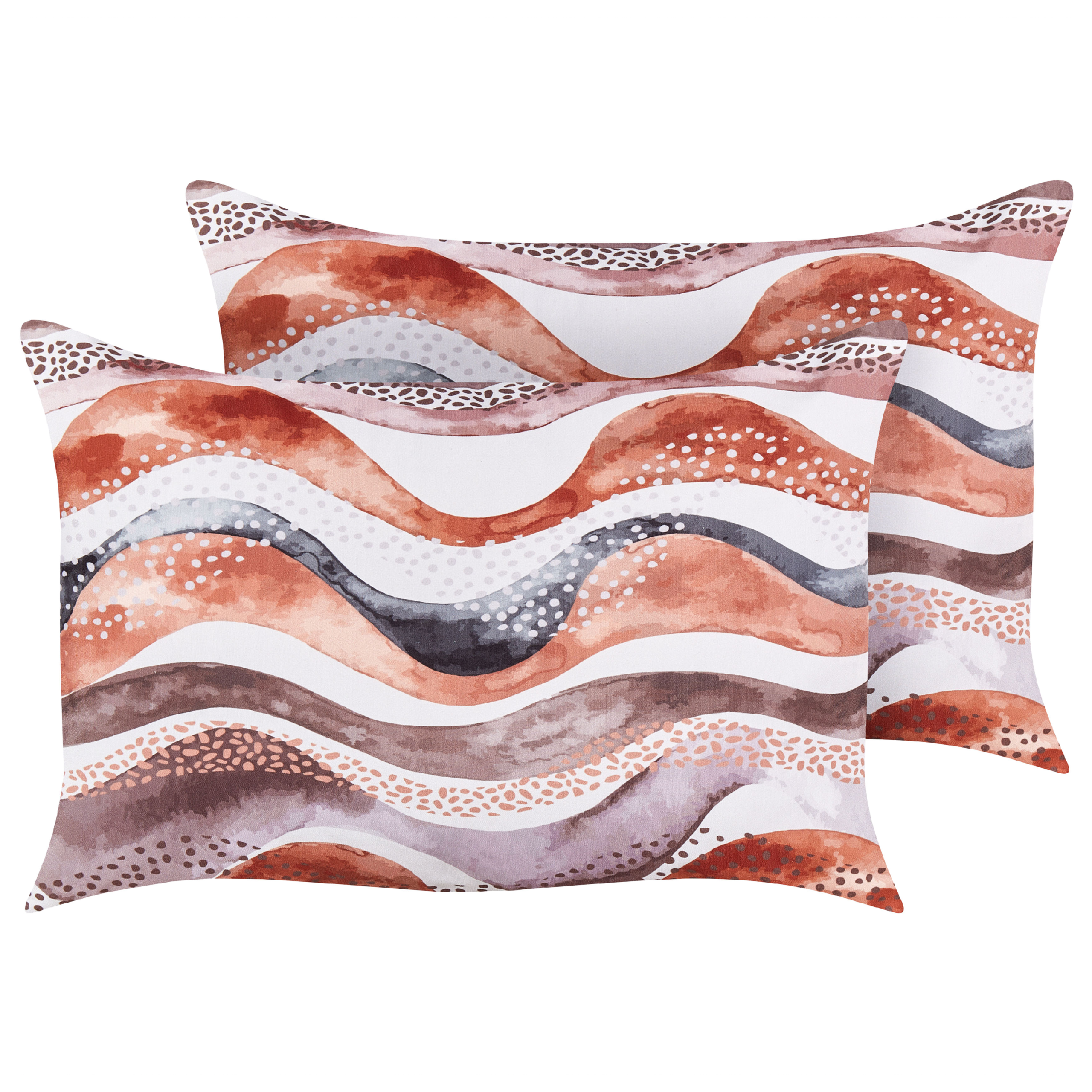 Set med 2 utomhusdynor SEBORGA Abstrakt tryck 40 x 60 cm Brun
