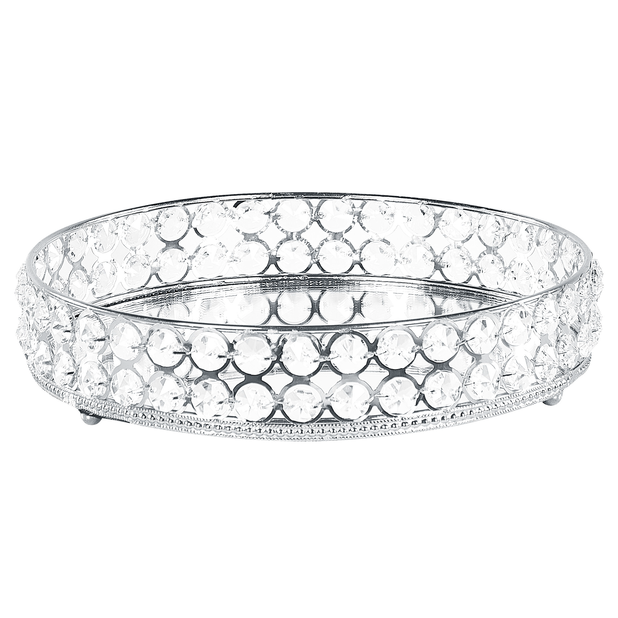 Dekorationsbricka VATAN Glas Silver