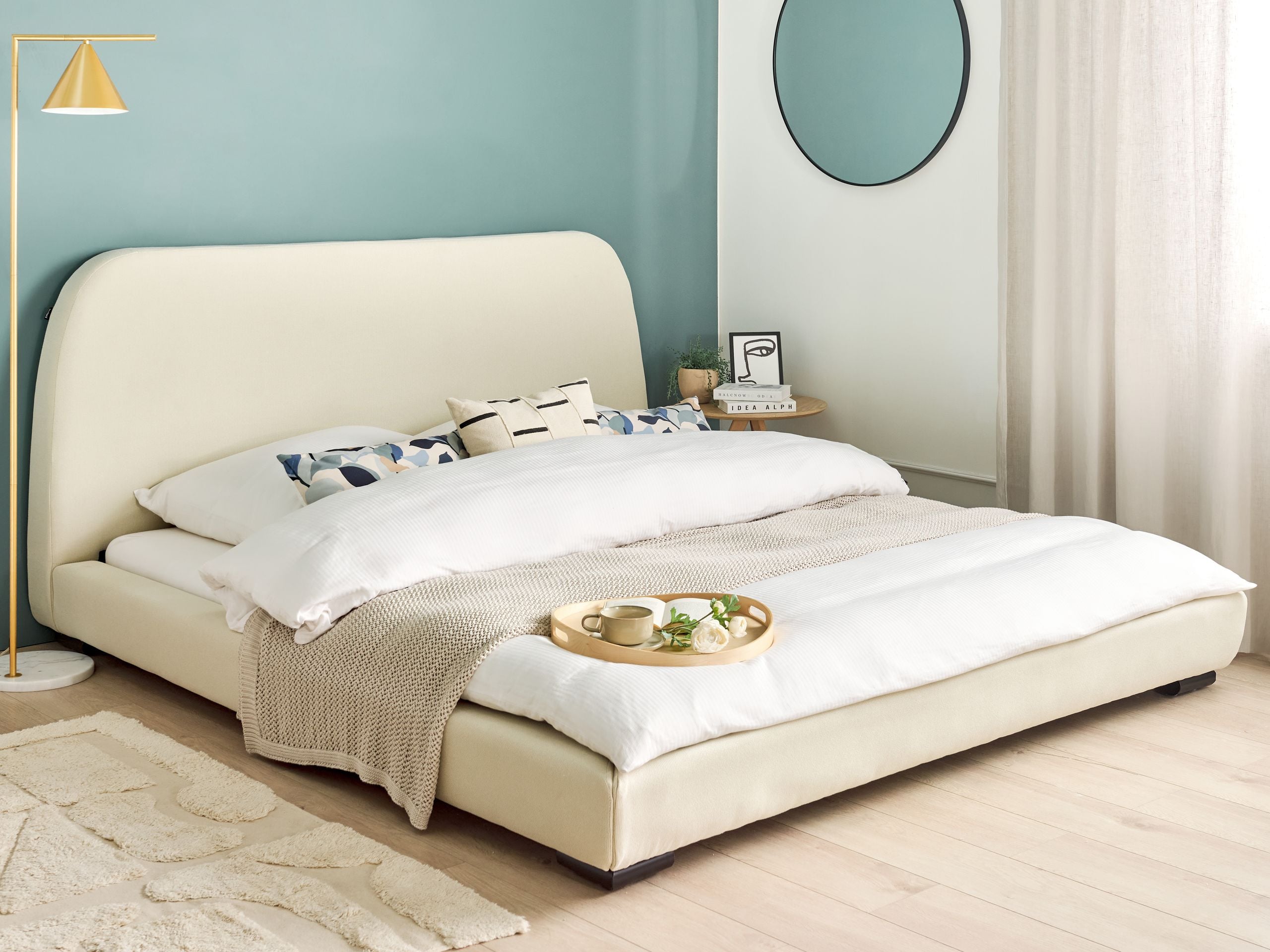 Säng med lamellram ROISEL 180 x 200 cm Beige