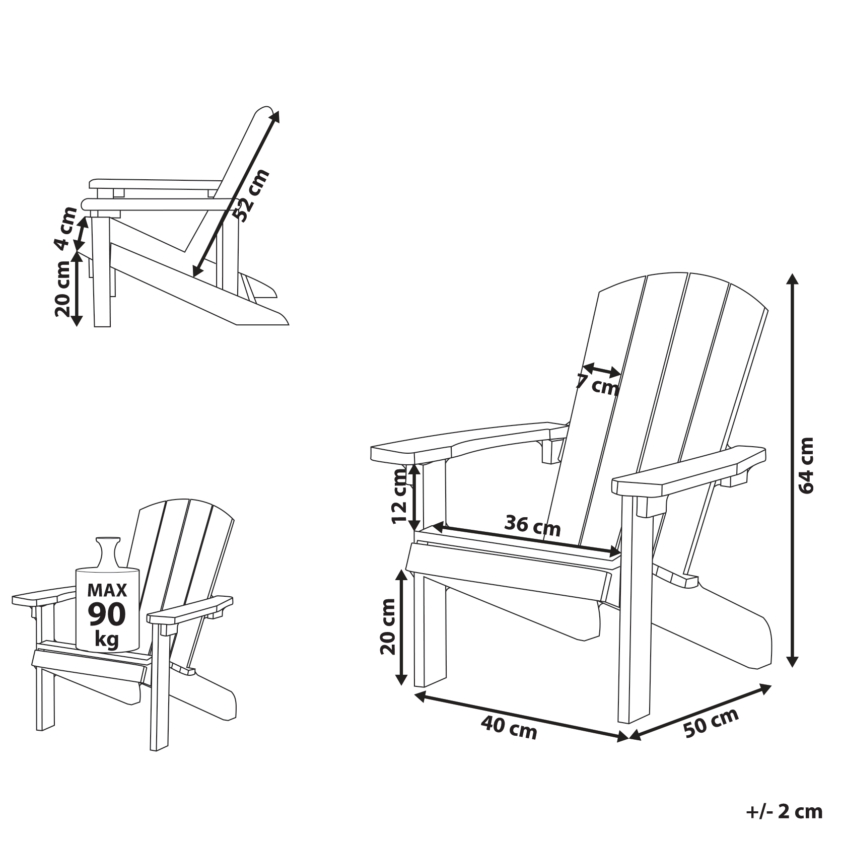 Barnstol ADIRONDACK Ljusblå