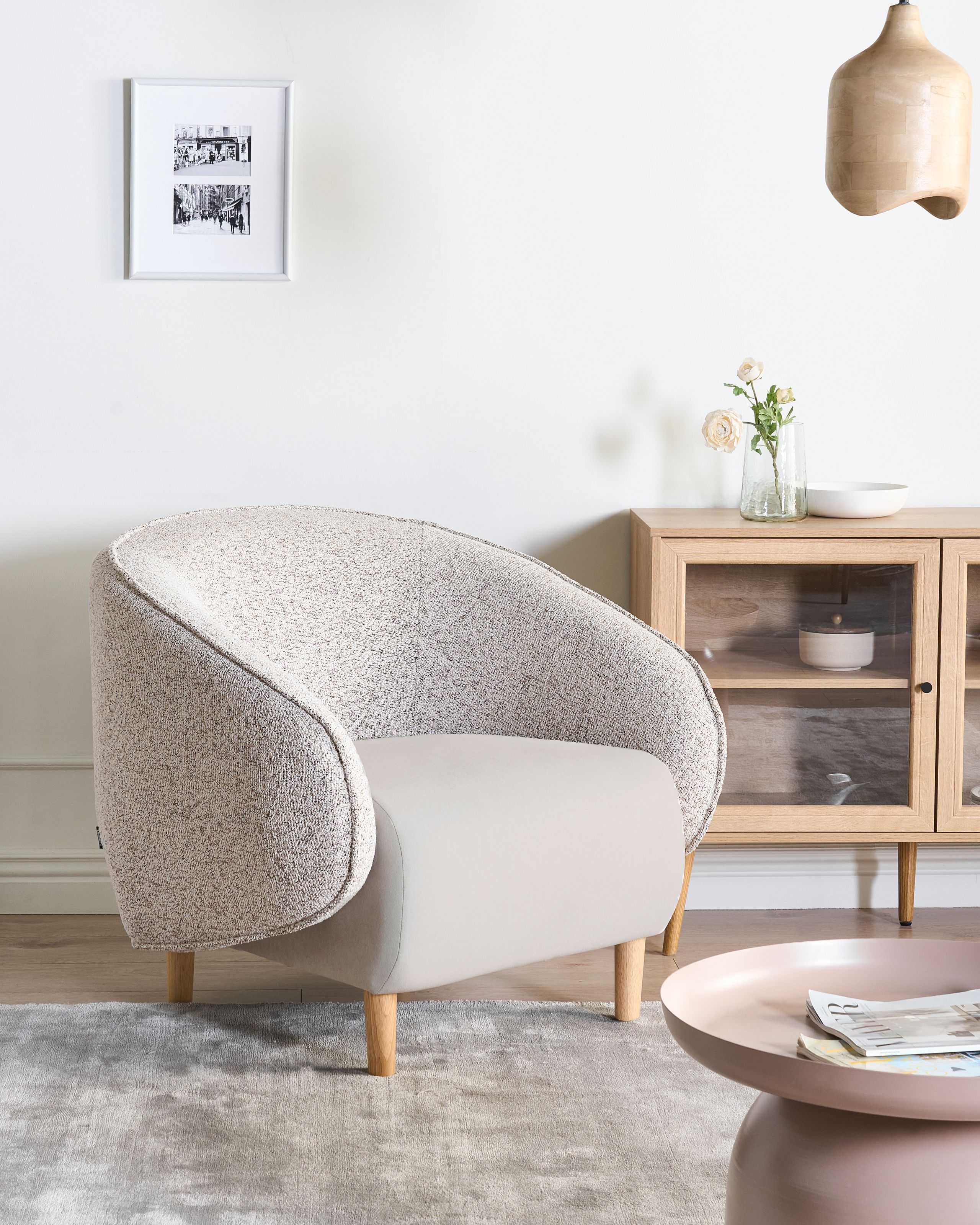 Fåtölj UMEA Ljusbeige