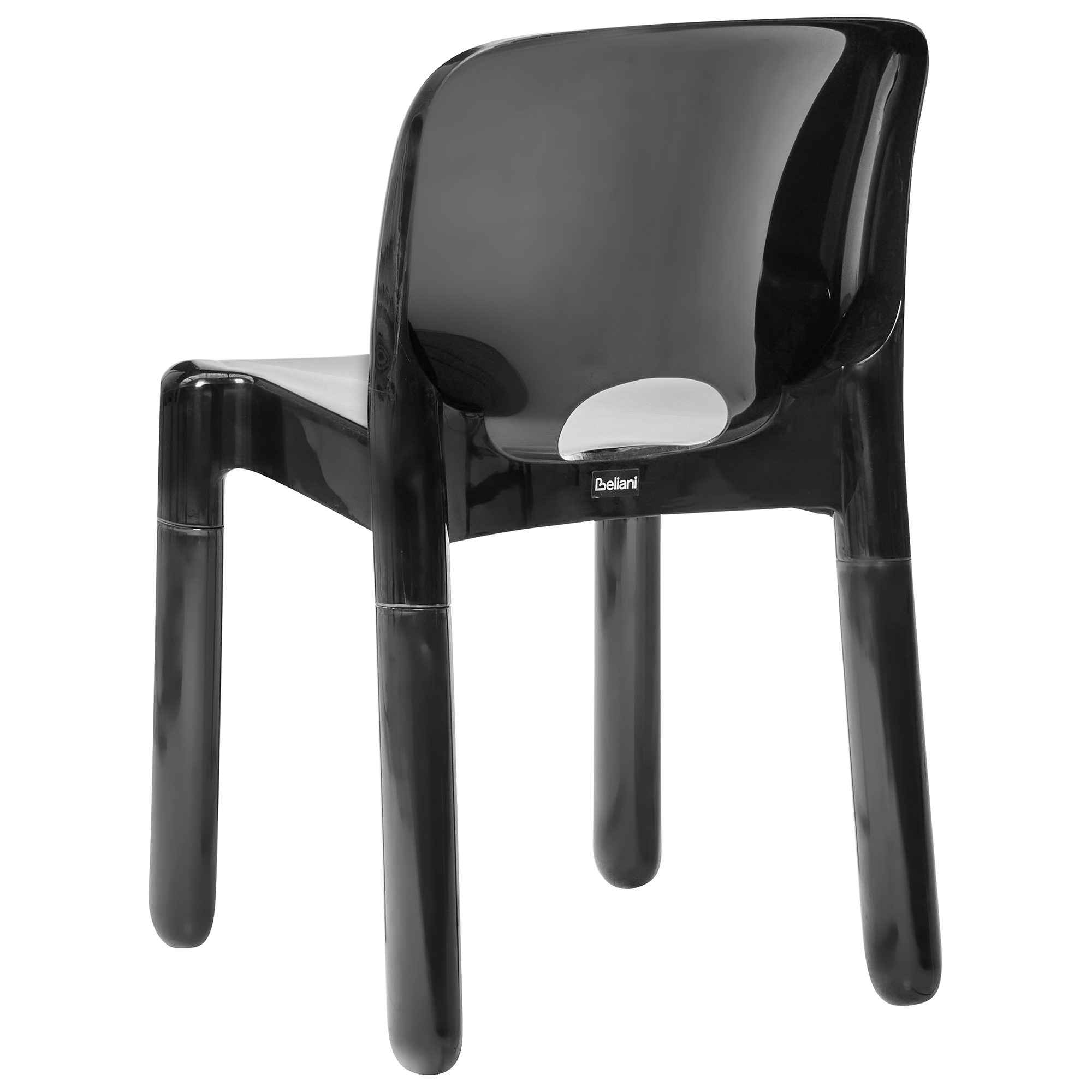 Set med 4 trädgårdsstolar BETIM Svart