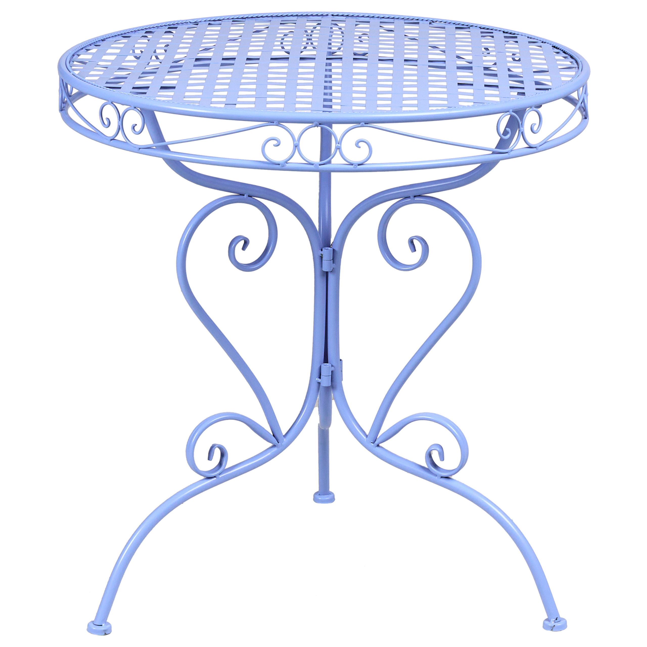 Bistrobord ALBINIA 70 cm 70 cm Metall Blå