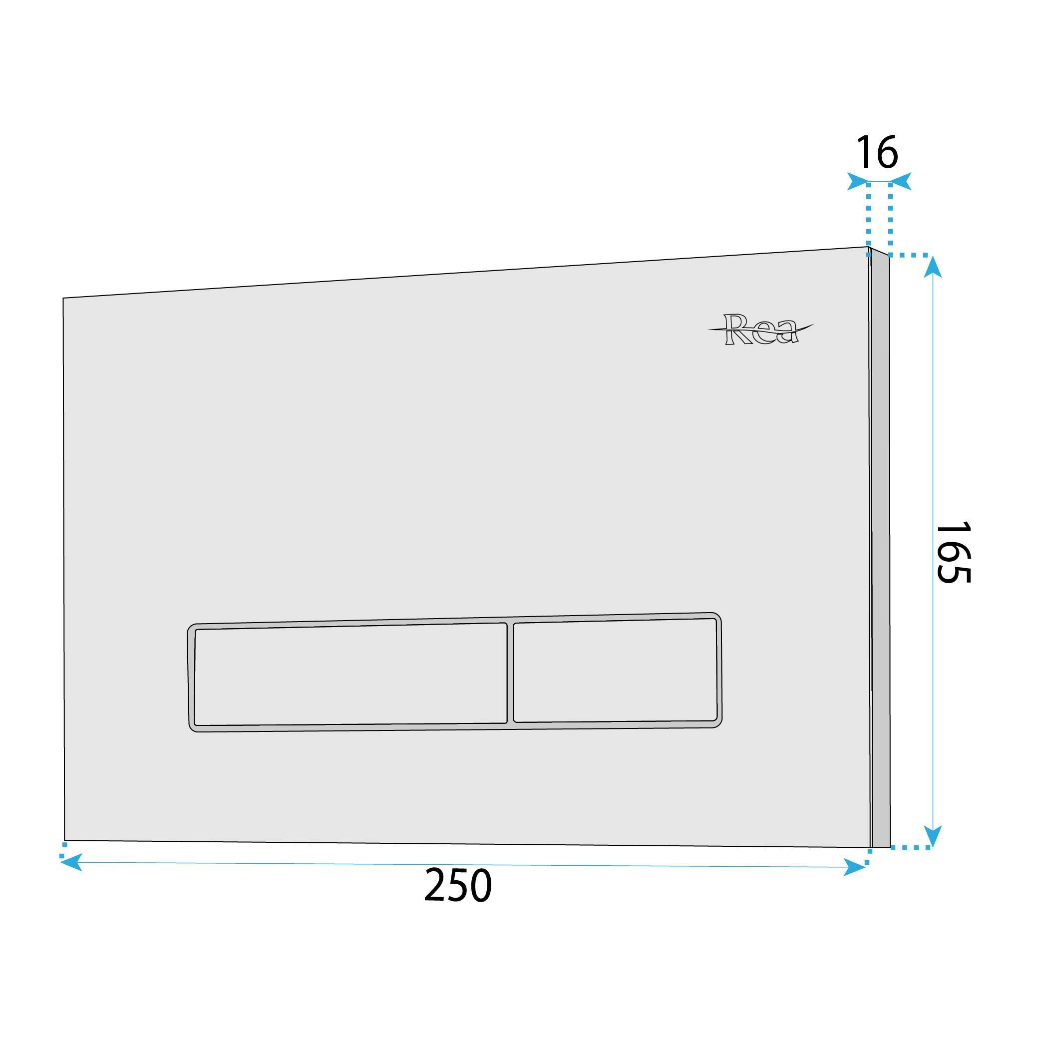REA Spolknapp För Inbyggnadsfixtur HD Titan, 3,5x24,5x16cm