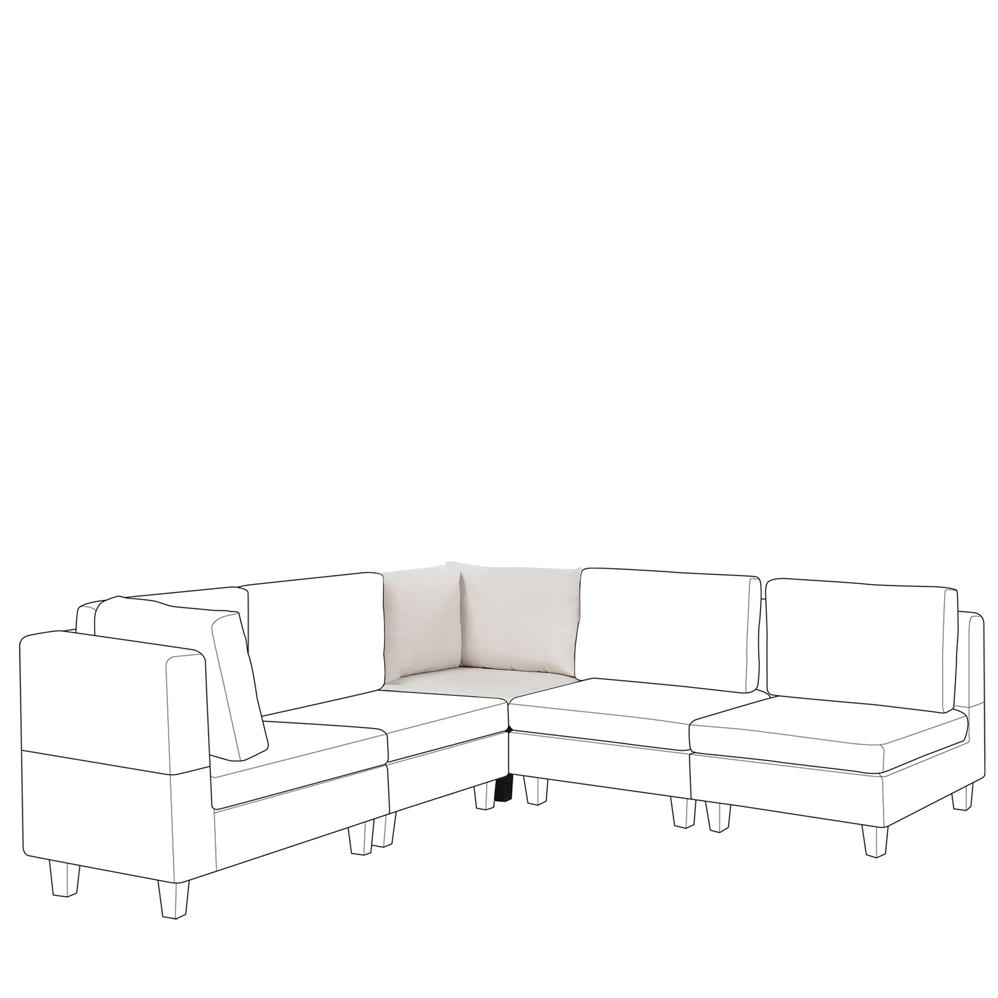 Hörnmodul UNSTAD Ljusbeige