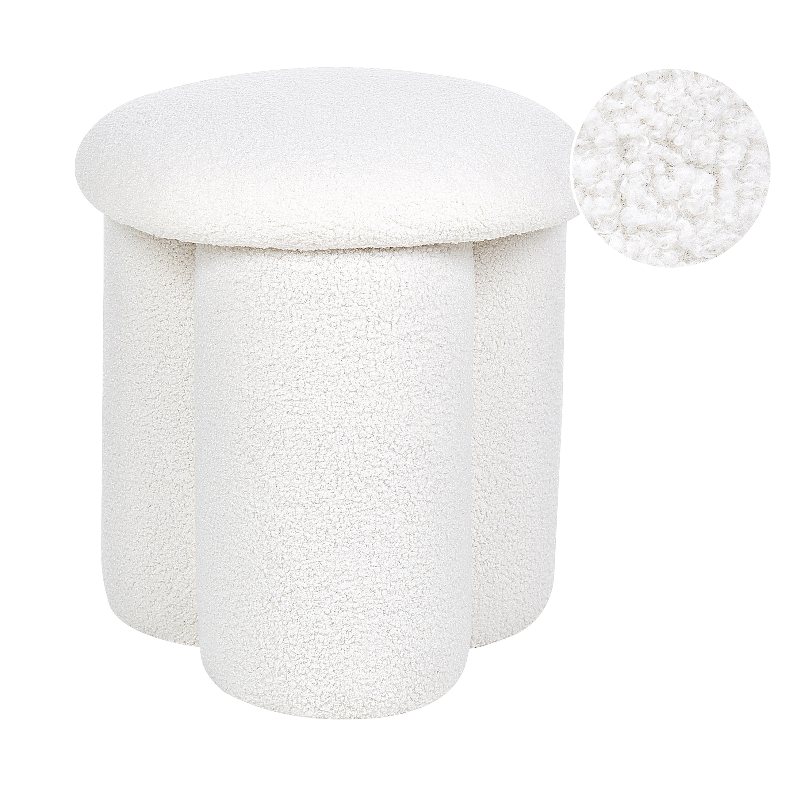 Sittpuff CARRINGTON Bouclé Off-White