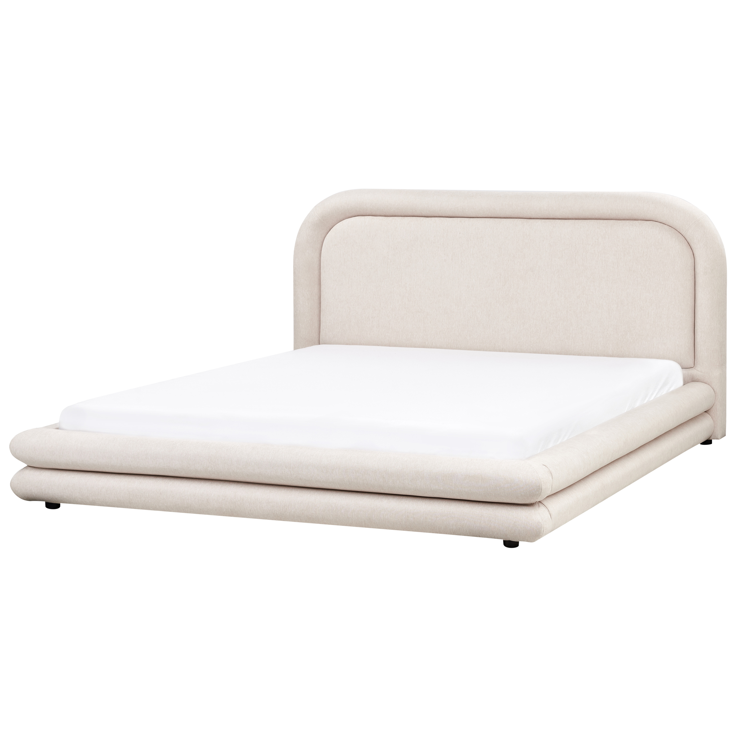 Säng med lamellram Konstlinne LAVARDENS 180 x 200 cm Ljusbeige