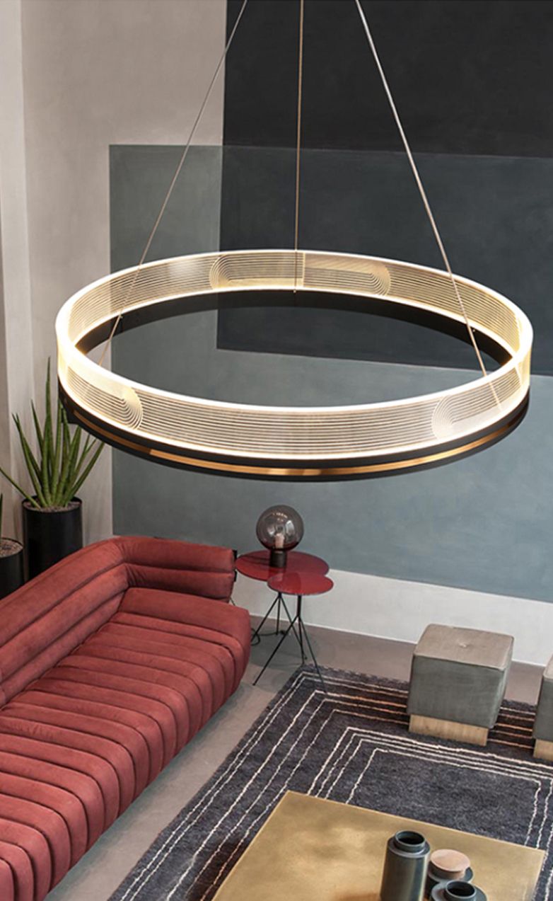TOOLIGHT hängande taklampa APP1190-CP 60CM LED Guld 60x60x76cm