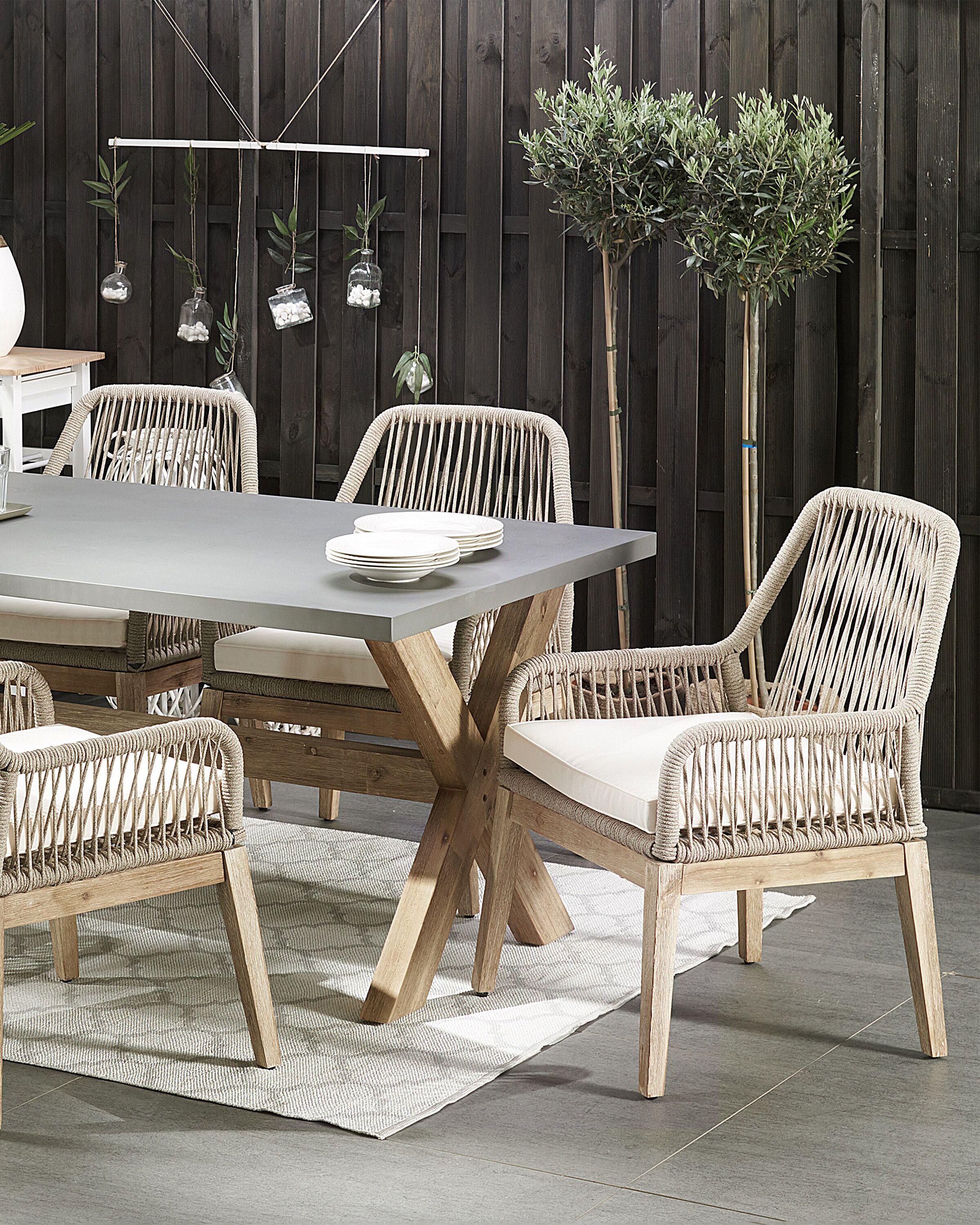 Set med 2 stolar med dynor OLBIA Off-White