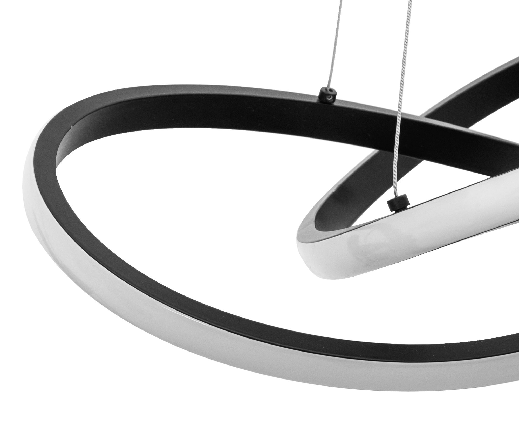 TOOLIGHT hängande taklampa LED APP793-CP FLAT Svart 26x54x70cm