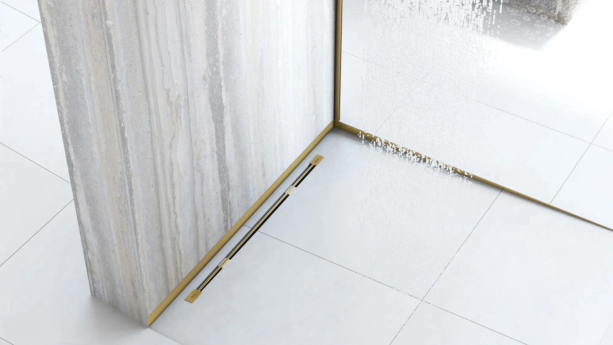 REA Frontlist För Duschkar 120CM Guld, 120x1,2x5,2cm