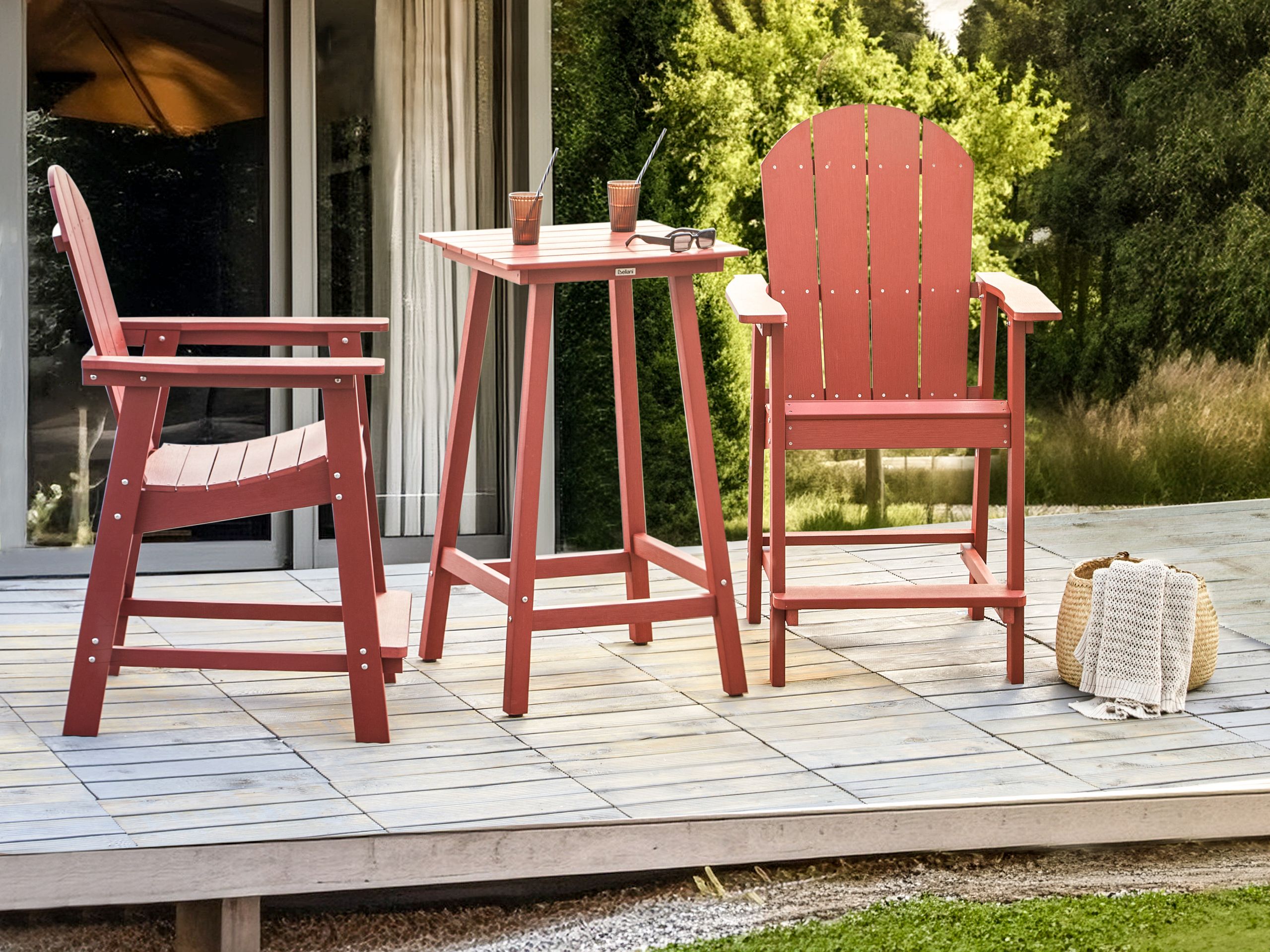 Caféset ADIRONDACK Röd