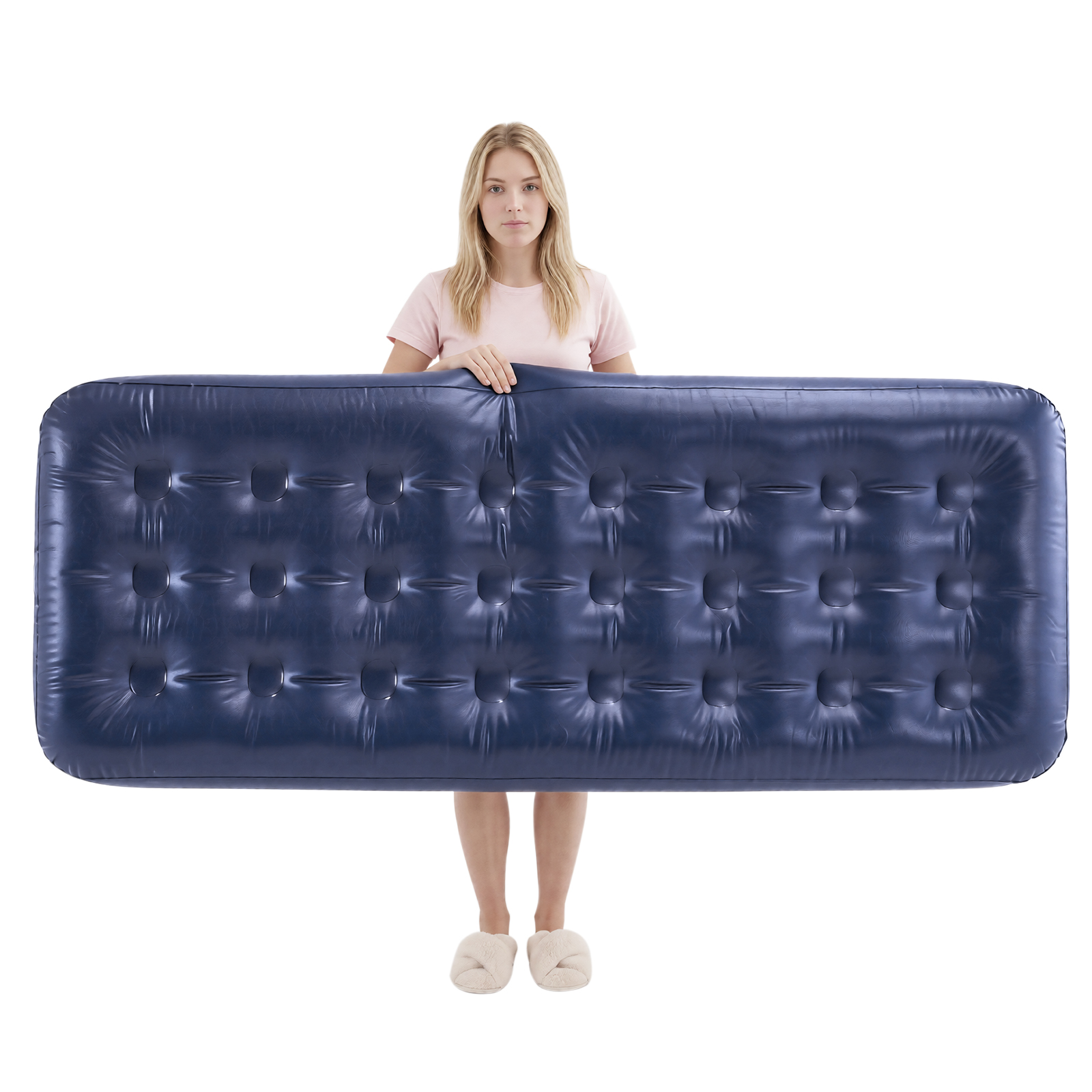 Luftmadrass med integrerad kudde grön 191x76x22 cm OGS32-II-GR-P01