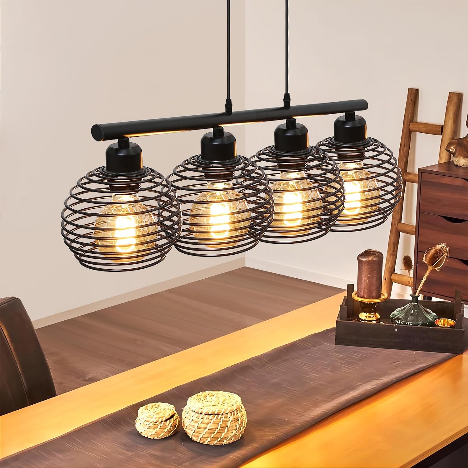 NETTLIFE Retro, svart pendellampa, E27, industriell metall