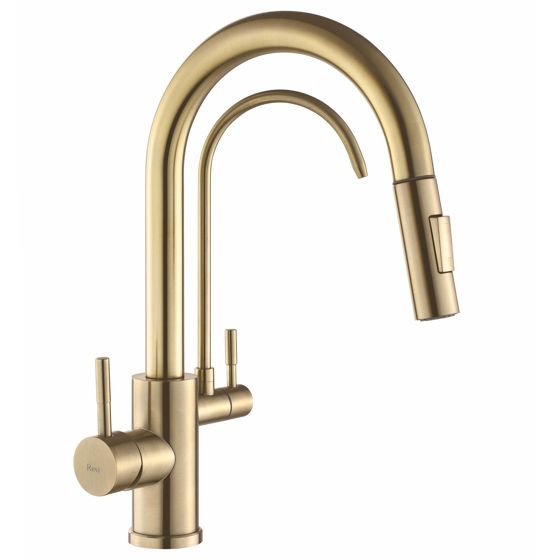 REA Köksblandare ECO FRESH Borstat Guld, 18x3,5x37,5cm