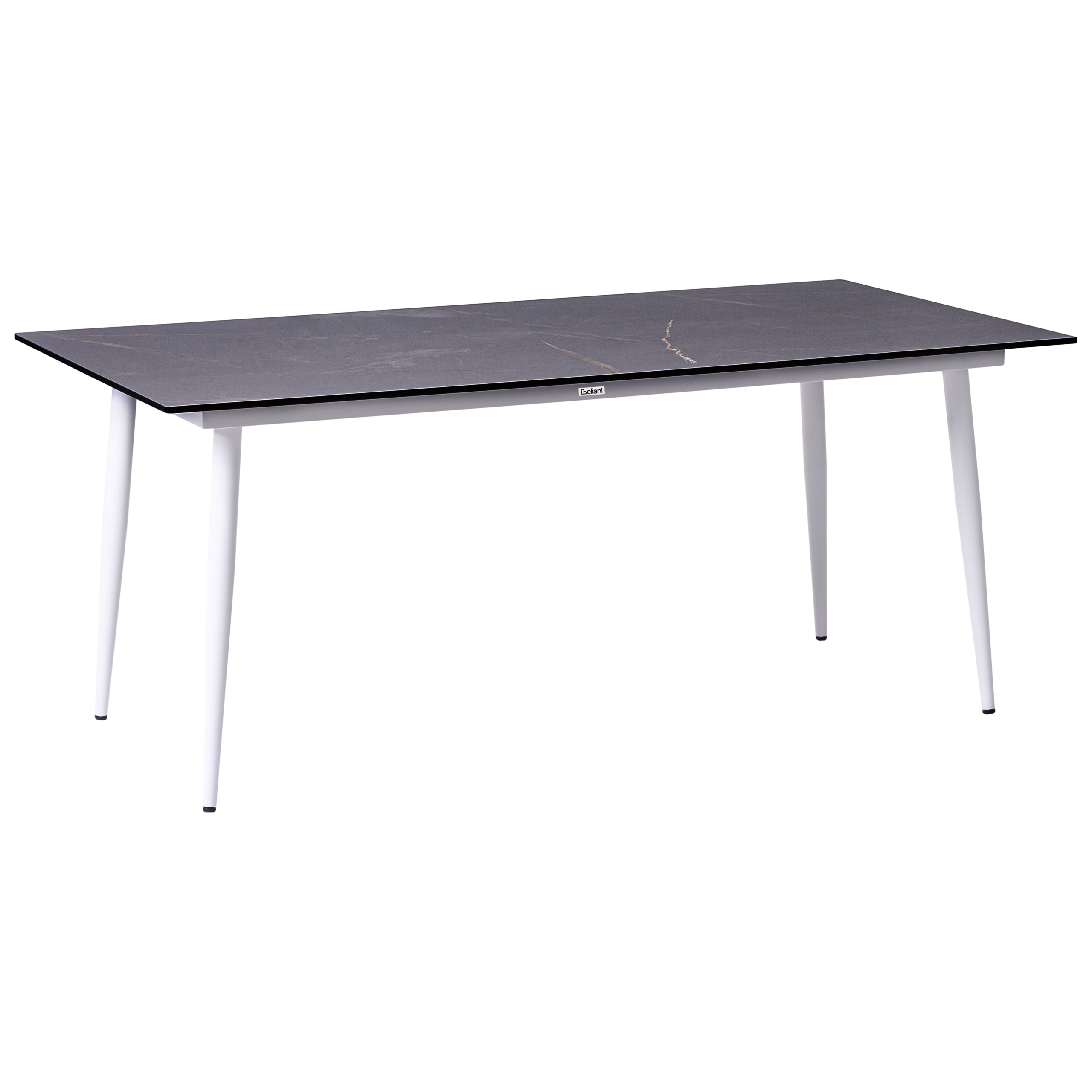 Trädgårdsmatbord TOLENTINO 180 cm 90 cm Marmoreffekt Grå marmor