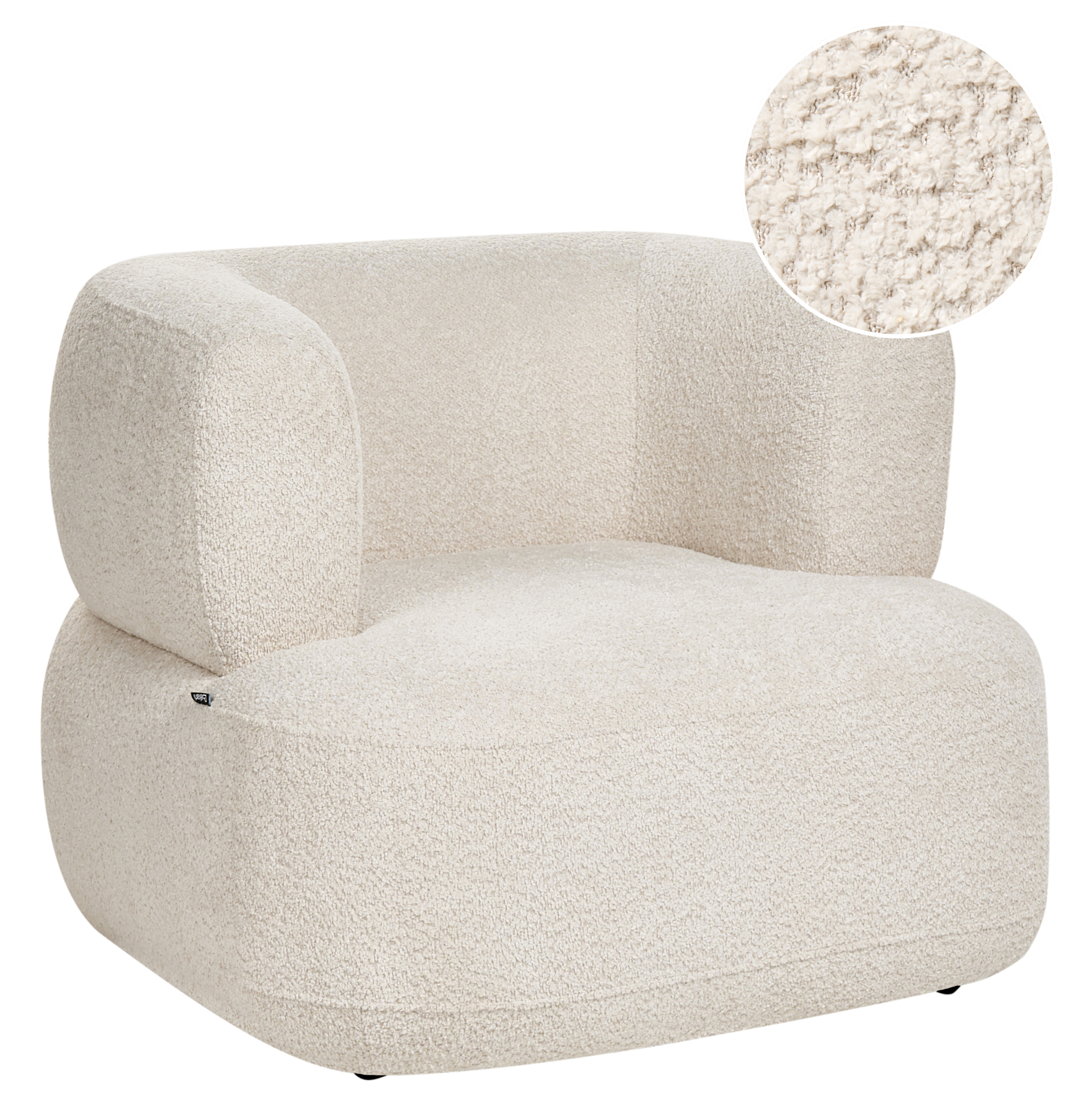 Fåtölj LOHJA Chenille Ljusbeige