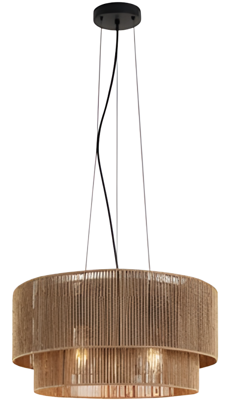 TOOLIGHT hängande taklampa APP1837-1CP Svart/Brun 46x46x21cm