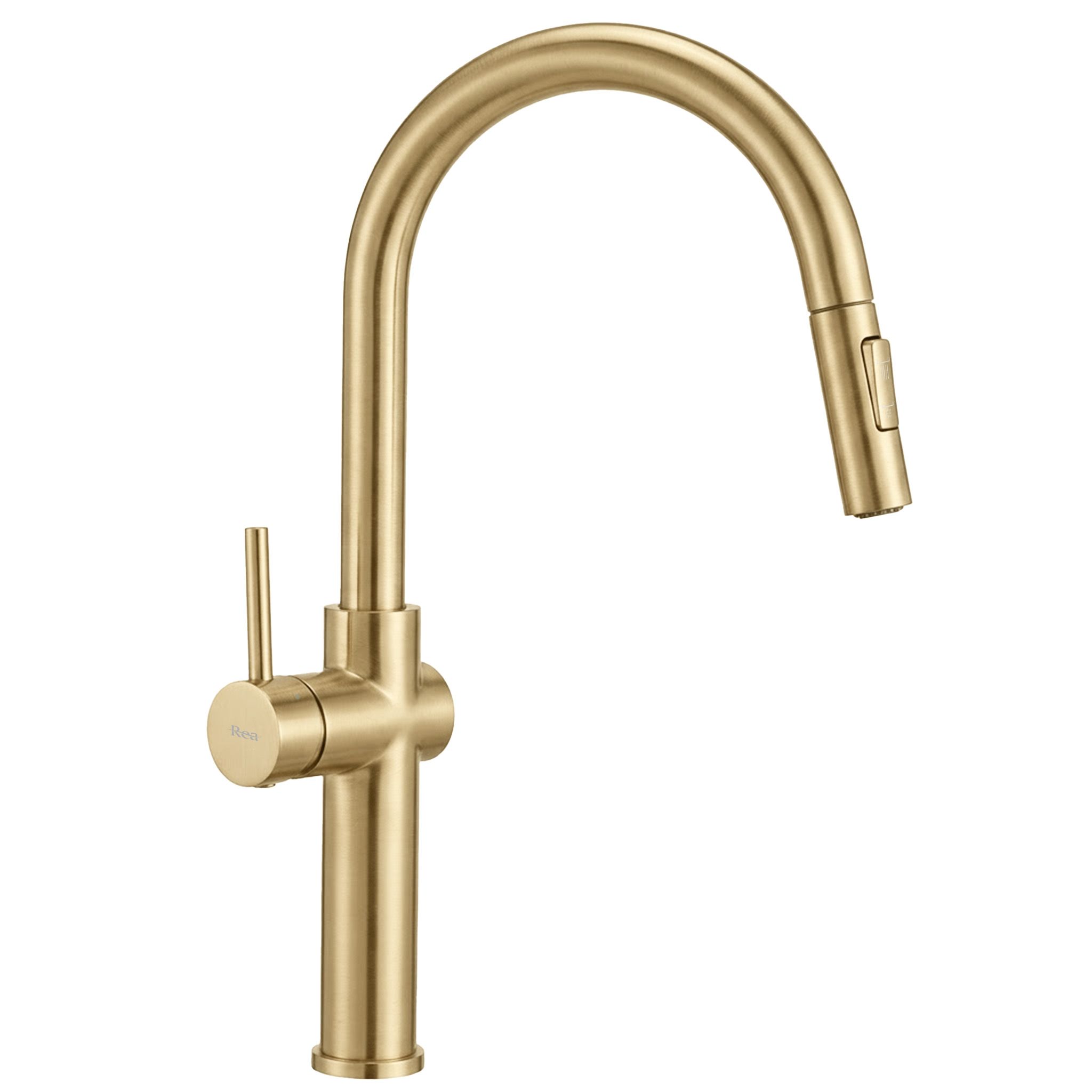 REA Köksblandare Fresh Hög Borstat Guld, 21,5x21,5x45,5cm