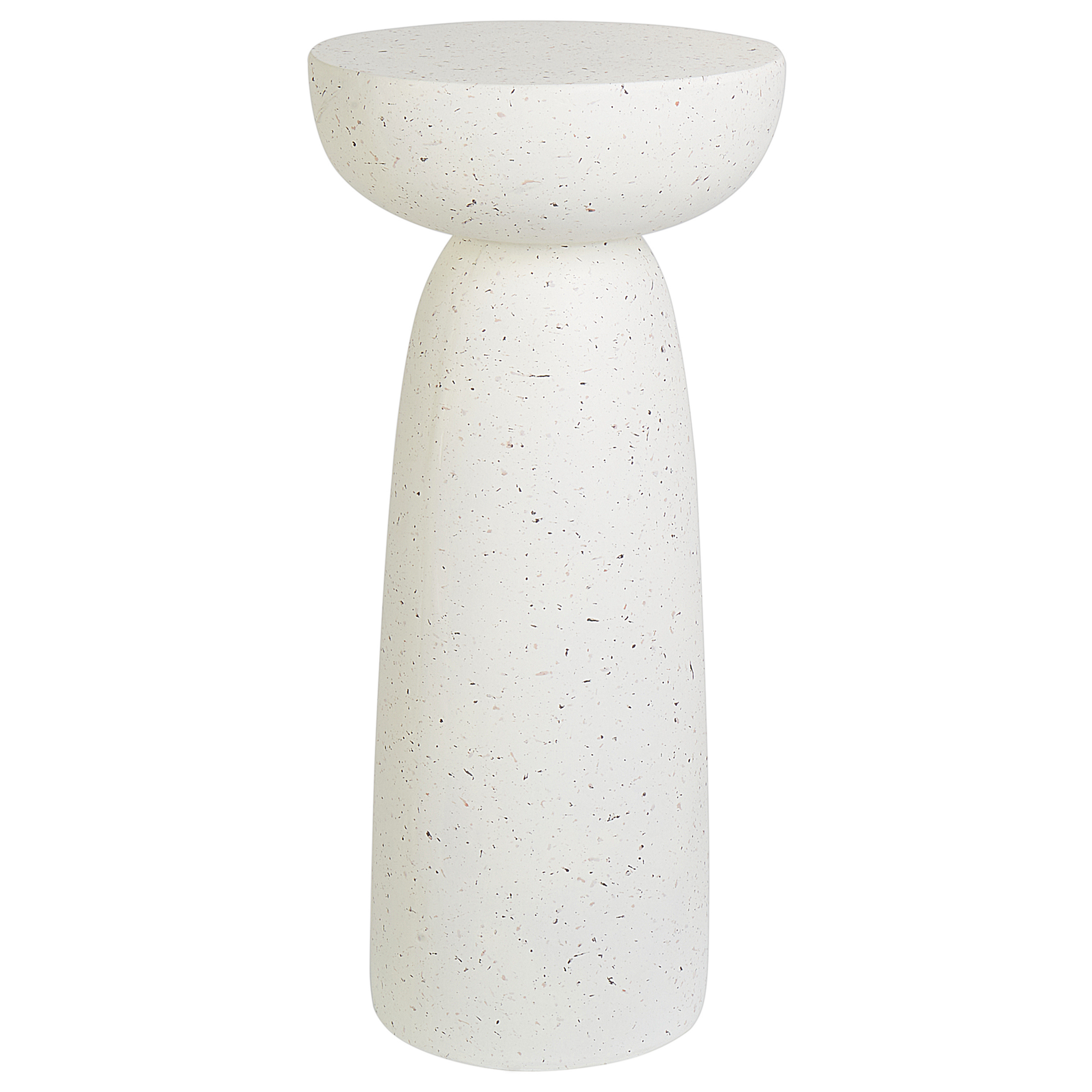 Sidobord CADINI 33 cm 33 cm Terrazzoeffekt Off-White