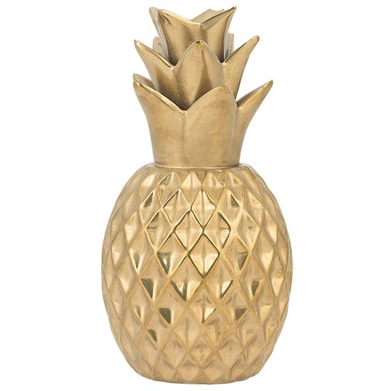 Prydnadsfigur Ananas TYANA Keramik Guld