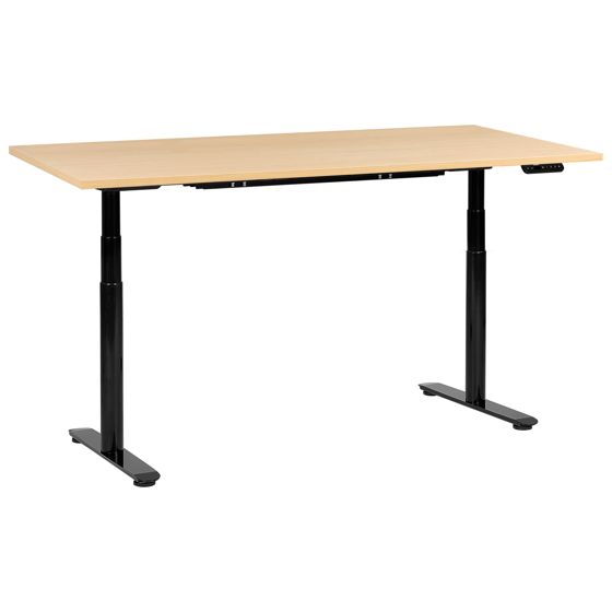 Elektriskt höj- och sänkbart skrivbord DESTINAS 180 cm 72 cm Svart/ Ljusbrun