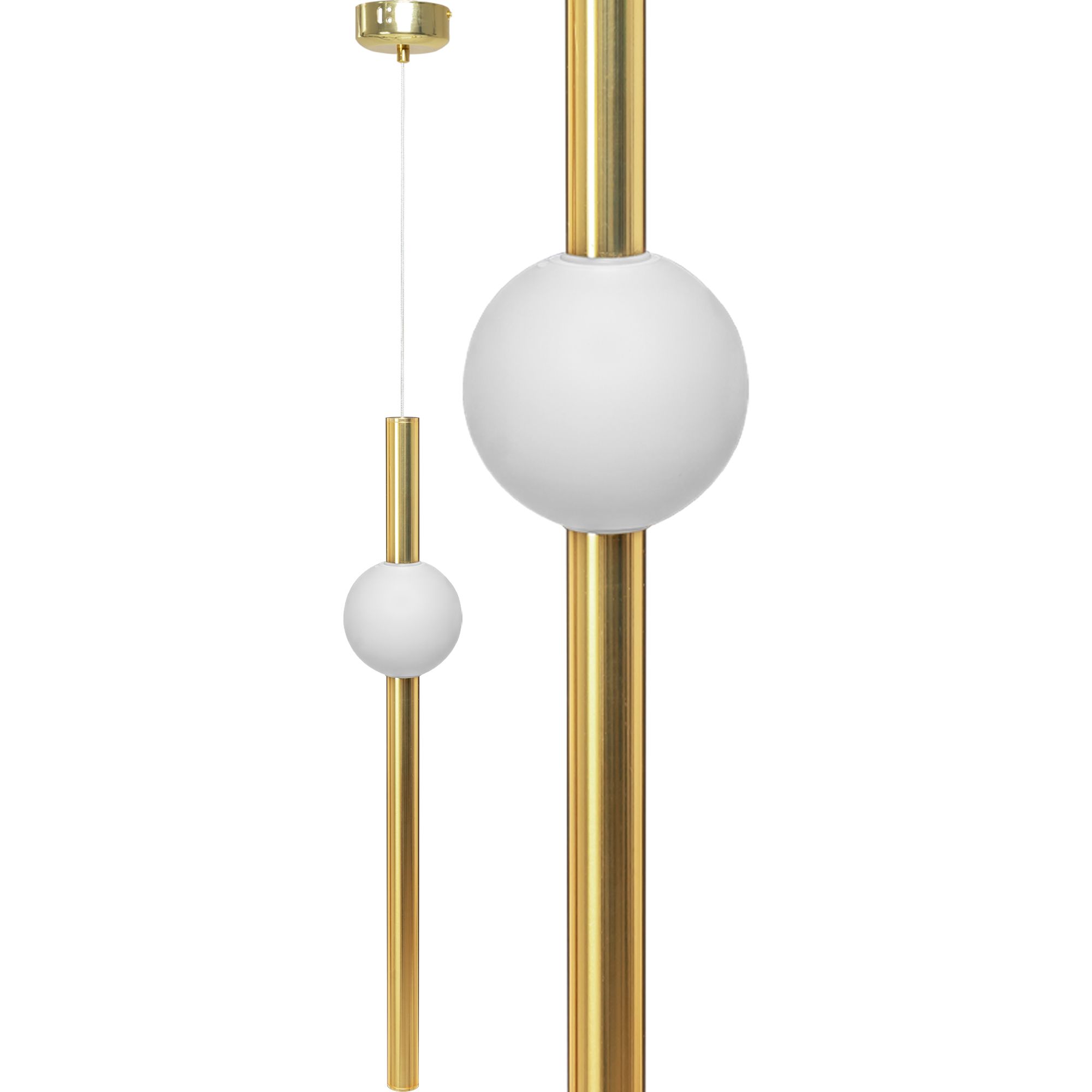 TOOLIGHT hängande taklampa APP475-CP LED Guld 109x10x109cm