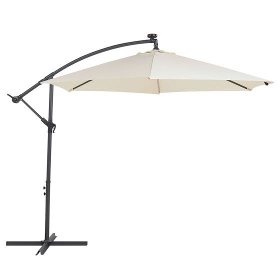 Frihängande parasoll LED 285 cm CORVAL Beige