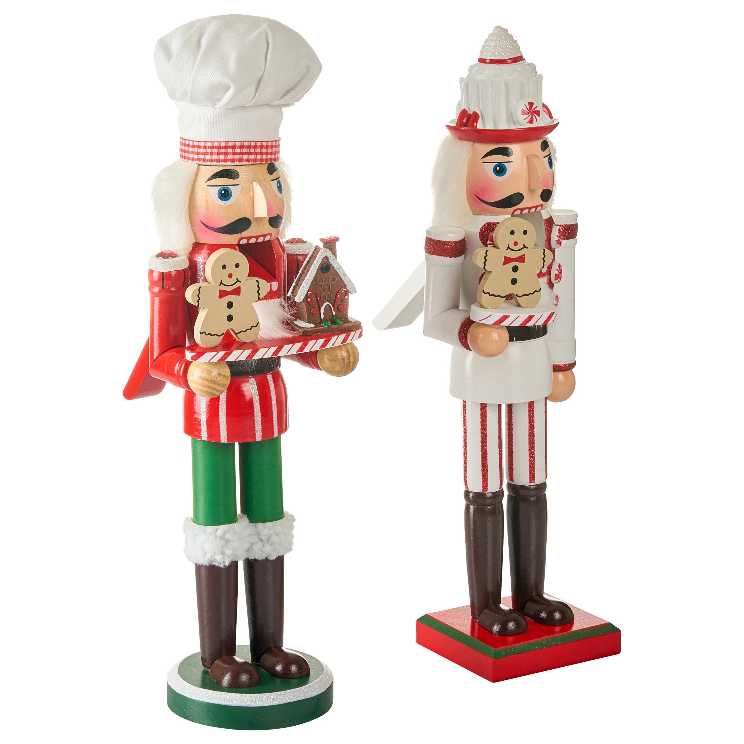 Set med 2 figuriner BODSJON 35 cm Nötknäckare Röd/ vit