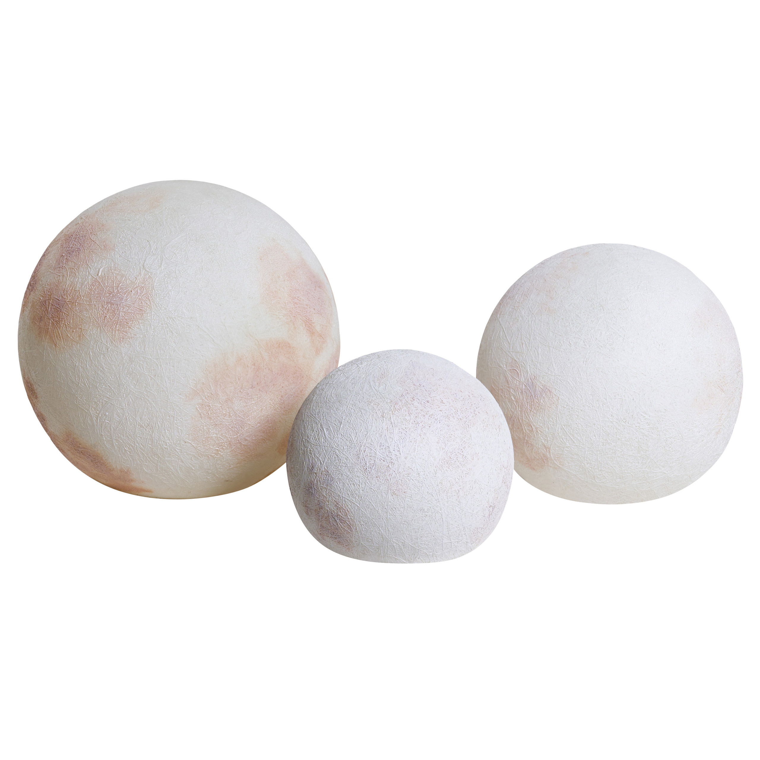 Set med 3 LED-bollampor för utomhusbruk LUNICE med fjärrkontroll Off-White
