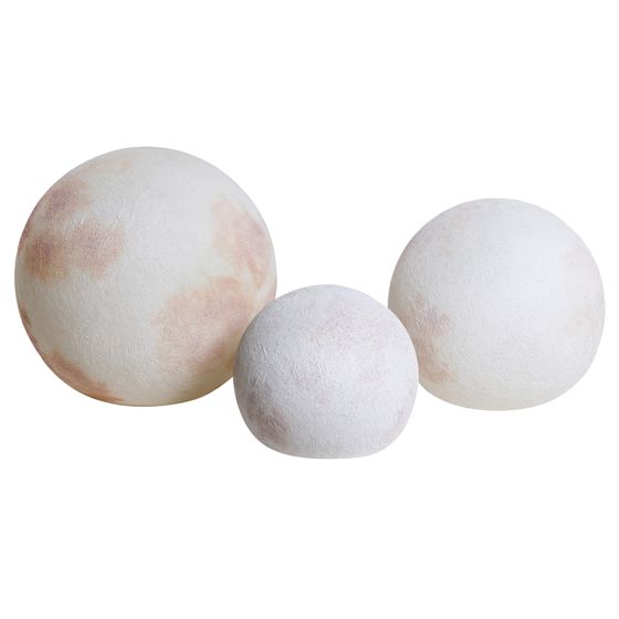 Set med 3 LED-bollampor för utomhusbruk LUNICE med fjärrkontroll Off-White