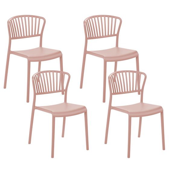 Set med 4 trädgårdsstolar GELA Pastellrosa