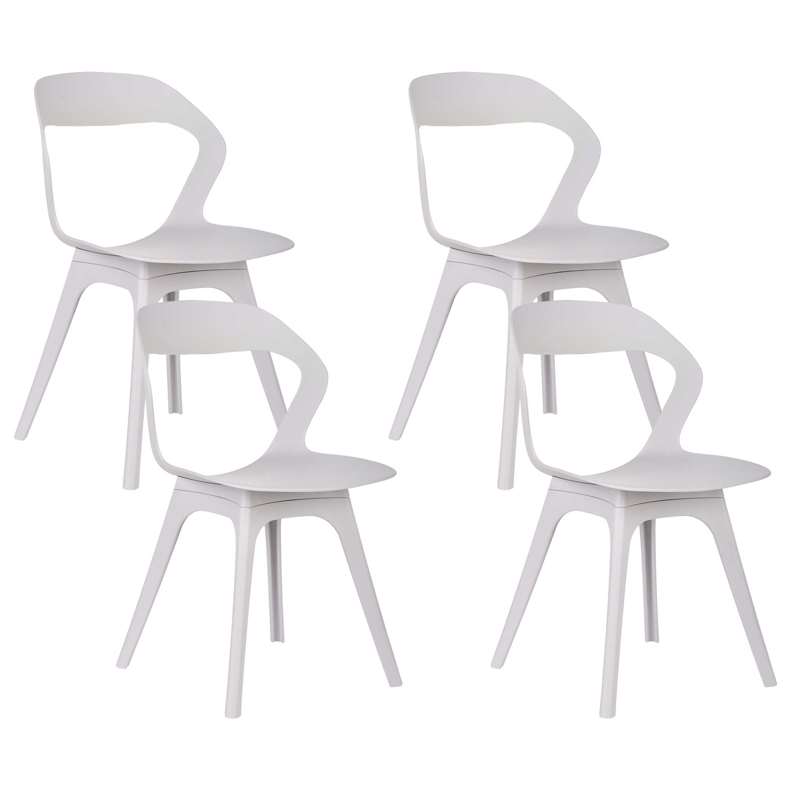 Set med 4 trädgårdsstolar LACHANIA Taupe