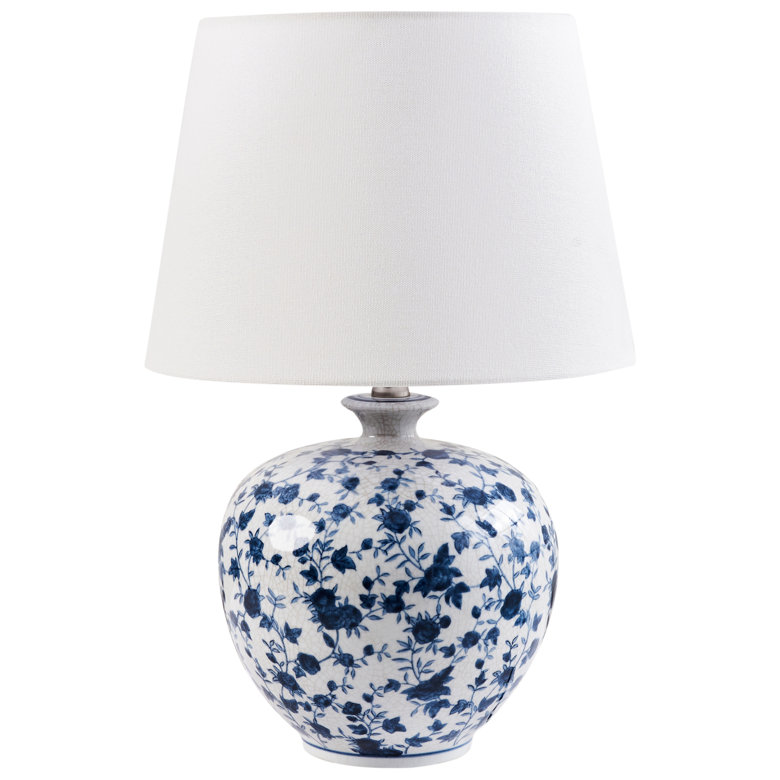 Bordslampa SILVES Porslin Vit/ Blå
