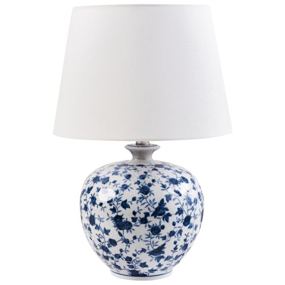 Bordslampa SILVES Porslin Vit/ Blå