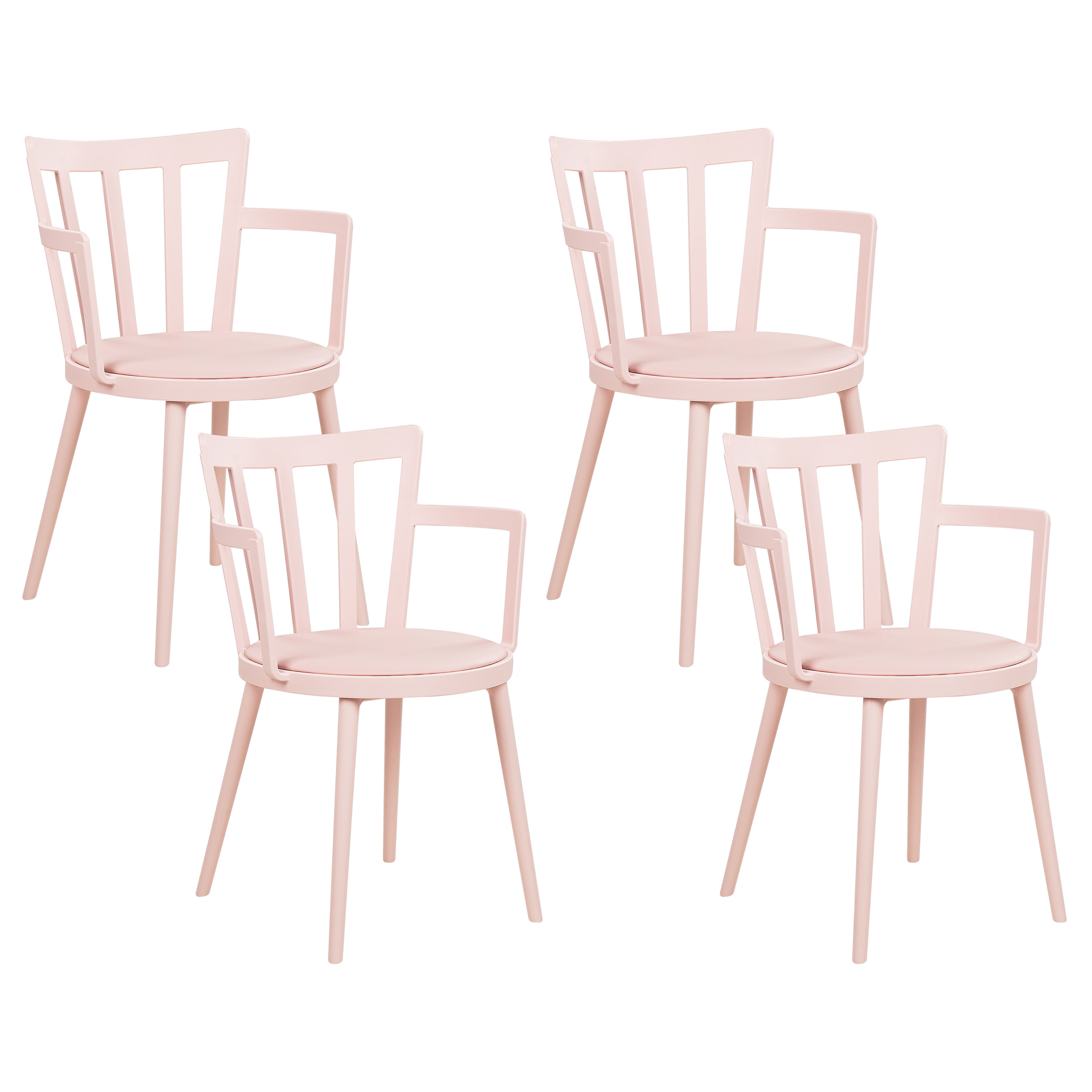 Set med 4 matstolar MORILL Pastellrosa
