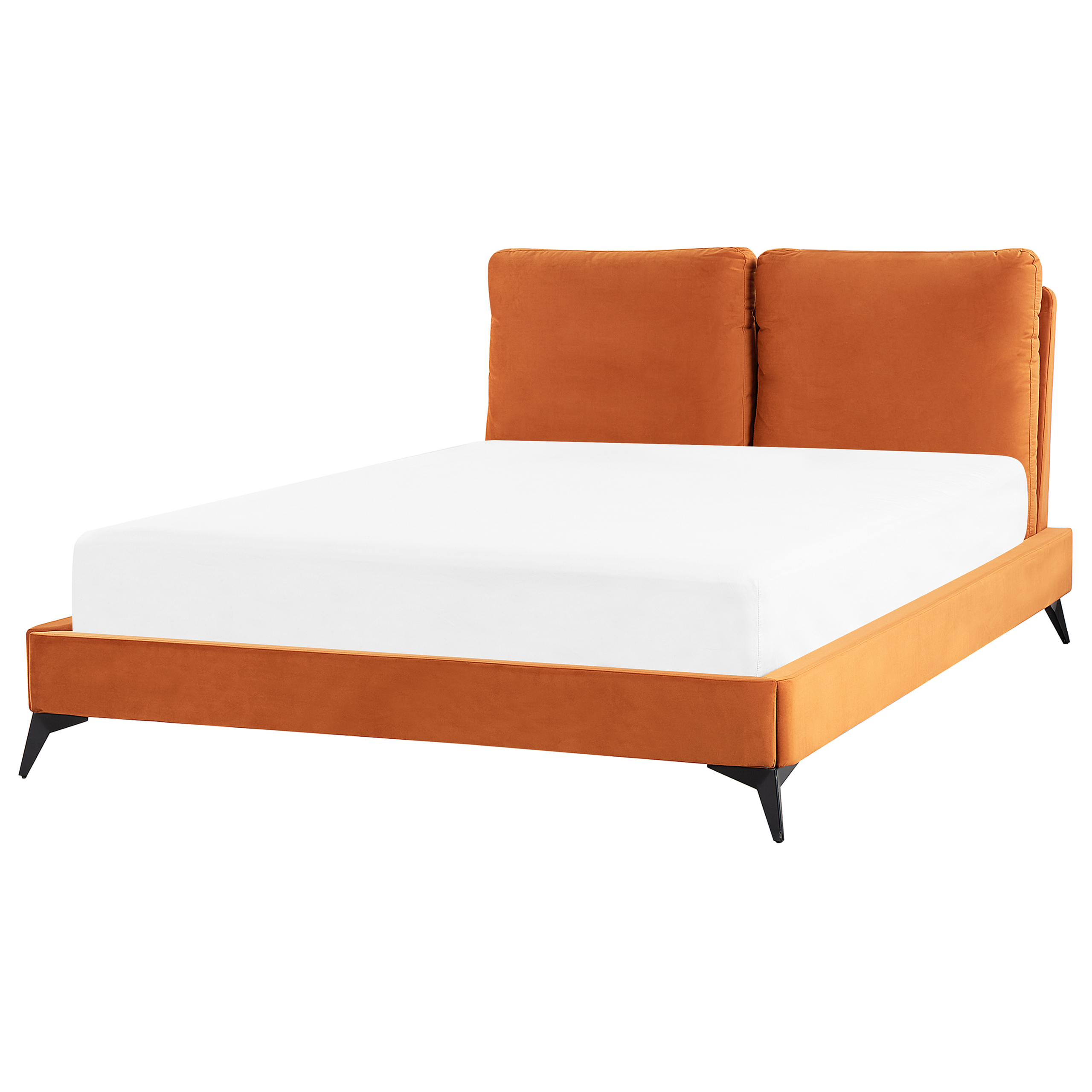 Säng med lamellram Sammet MELLE 140 x 200 cm Orange