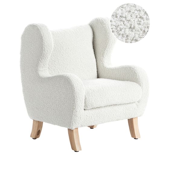 Barnfåtölj FARUM Bouclé Off-White