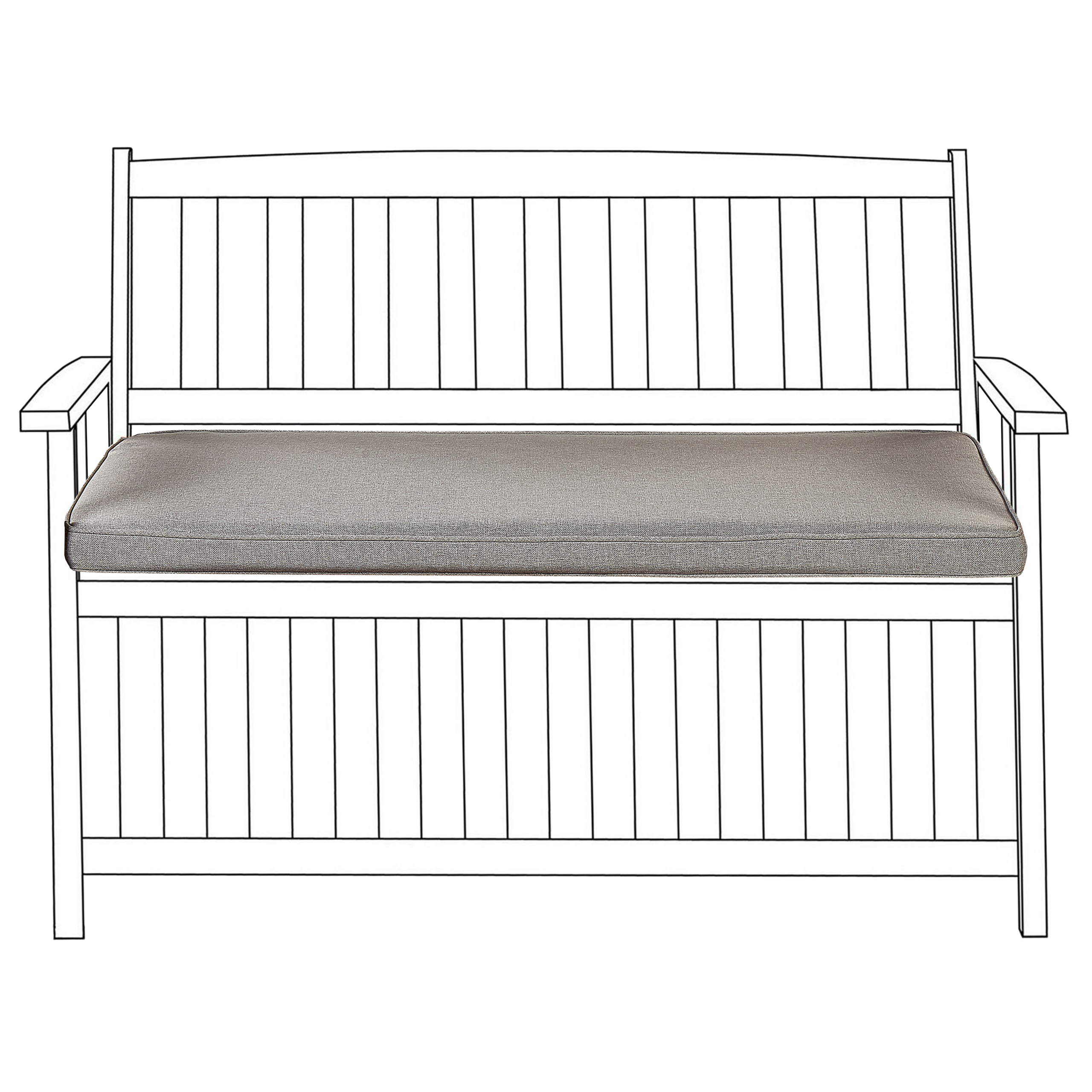 Sittdyna för bänk SOVANA 108 x 45 cm Grå