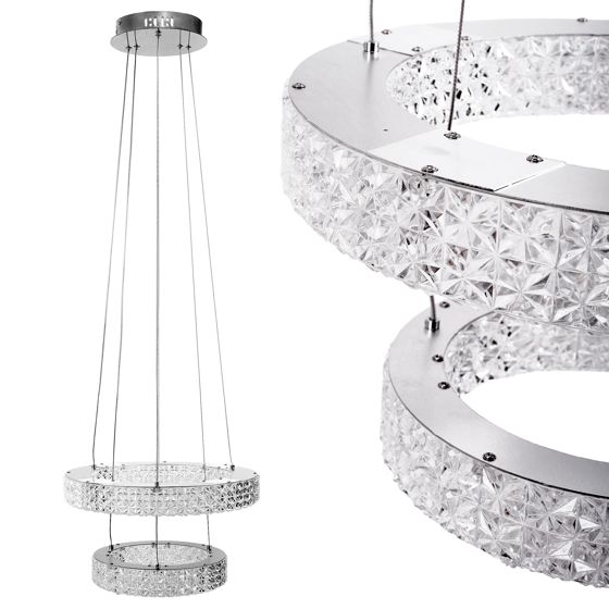 TOOLIGHT hängande taklampa MS006-CP LED Krom 40,5x40,5x120cm