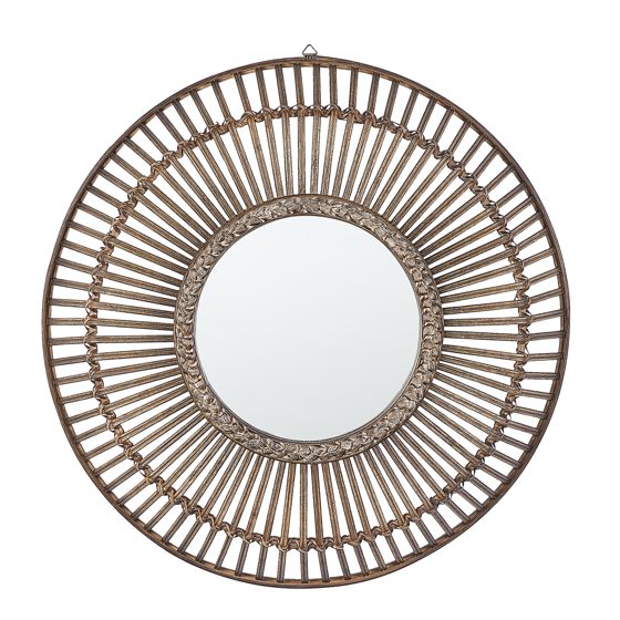 Väggspegel BLASITO 66 cm 66 cm Bambu Brun