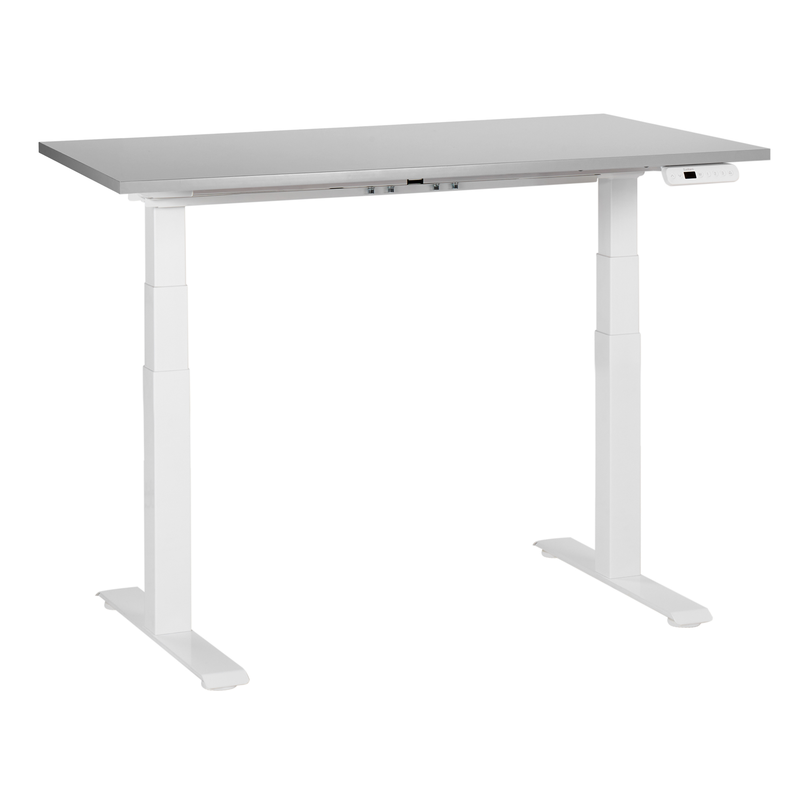 Elektriskt höj- och sänkbart skrivbord DESTINES 120 cm 72 cm Grå/ Vit